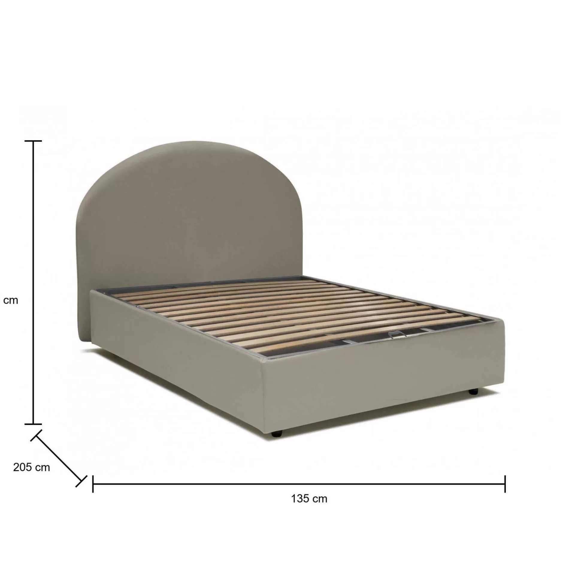 Dmora Letti Piazza E Mezza<Letto piazza e mezza Aquanette, adatto per materasso Cm 120x190,