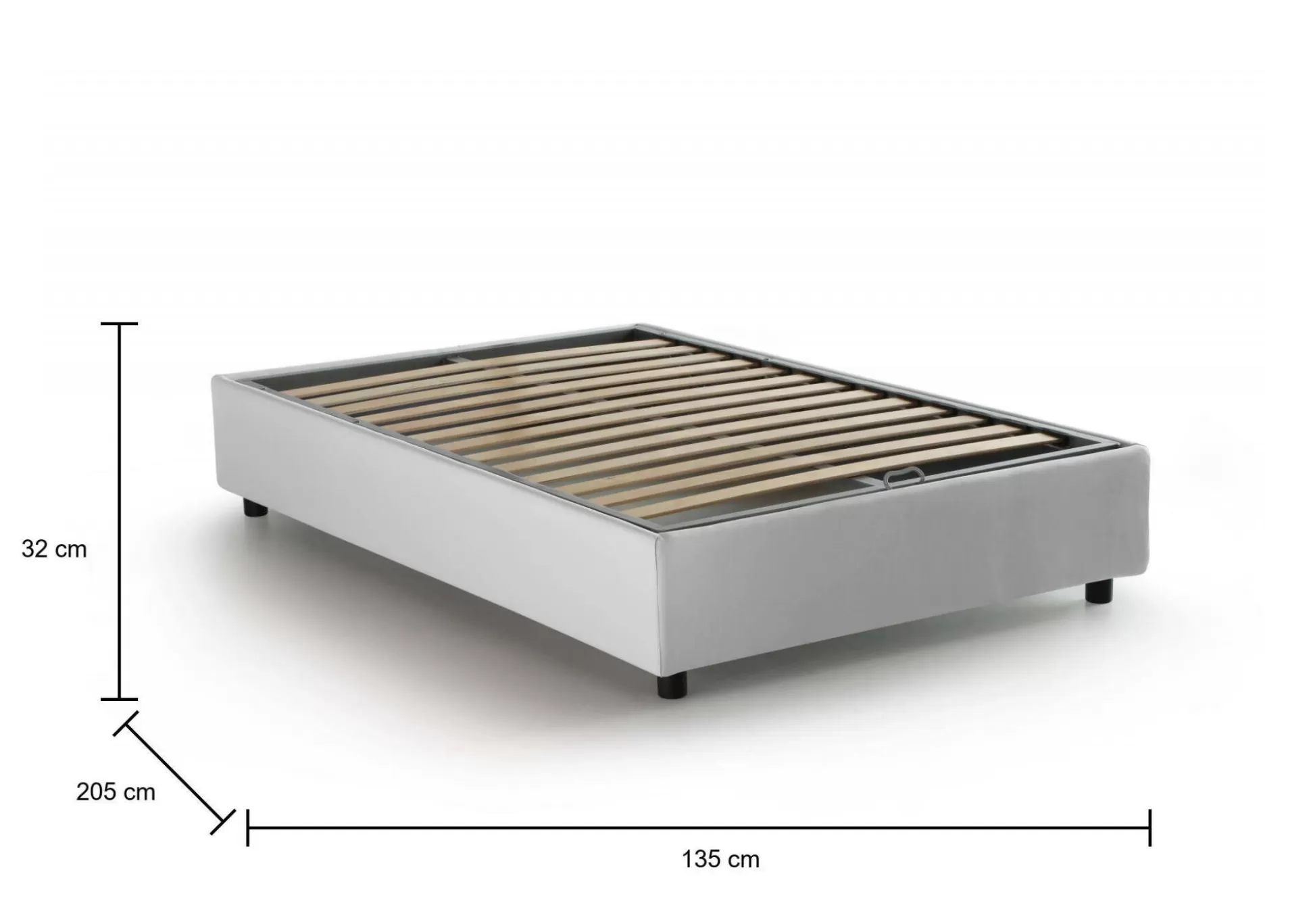 Dmora Letti Piazza E Mezza<Letto piazza e mezza Ariba, adatto per materasso Cm 120x190,