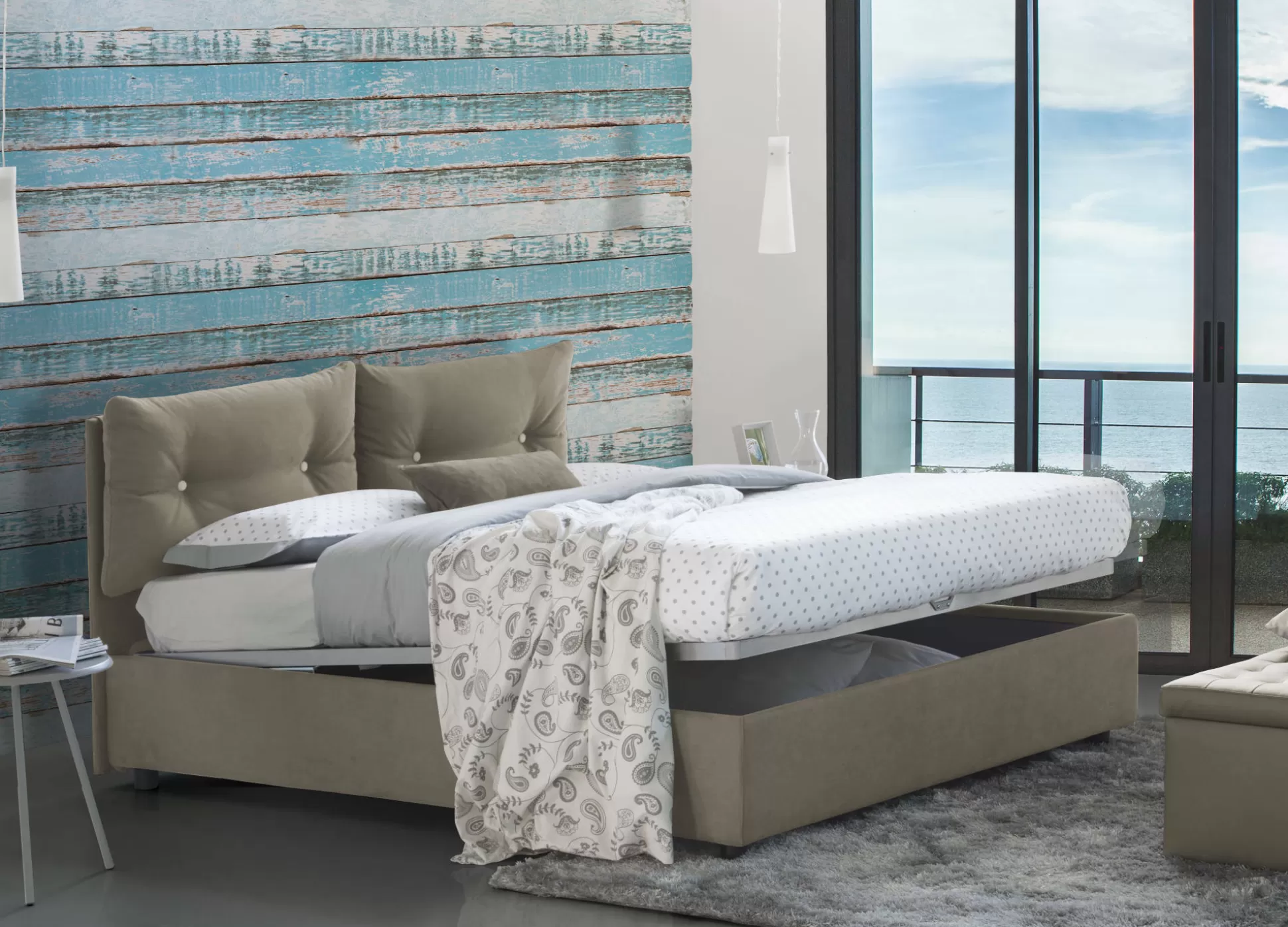 Dmora Letti Piazza E Mezza<Letto piazza e mezza Arieta, con materasso Cm 120x190 incluso,