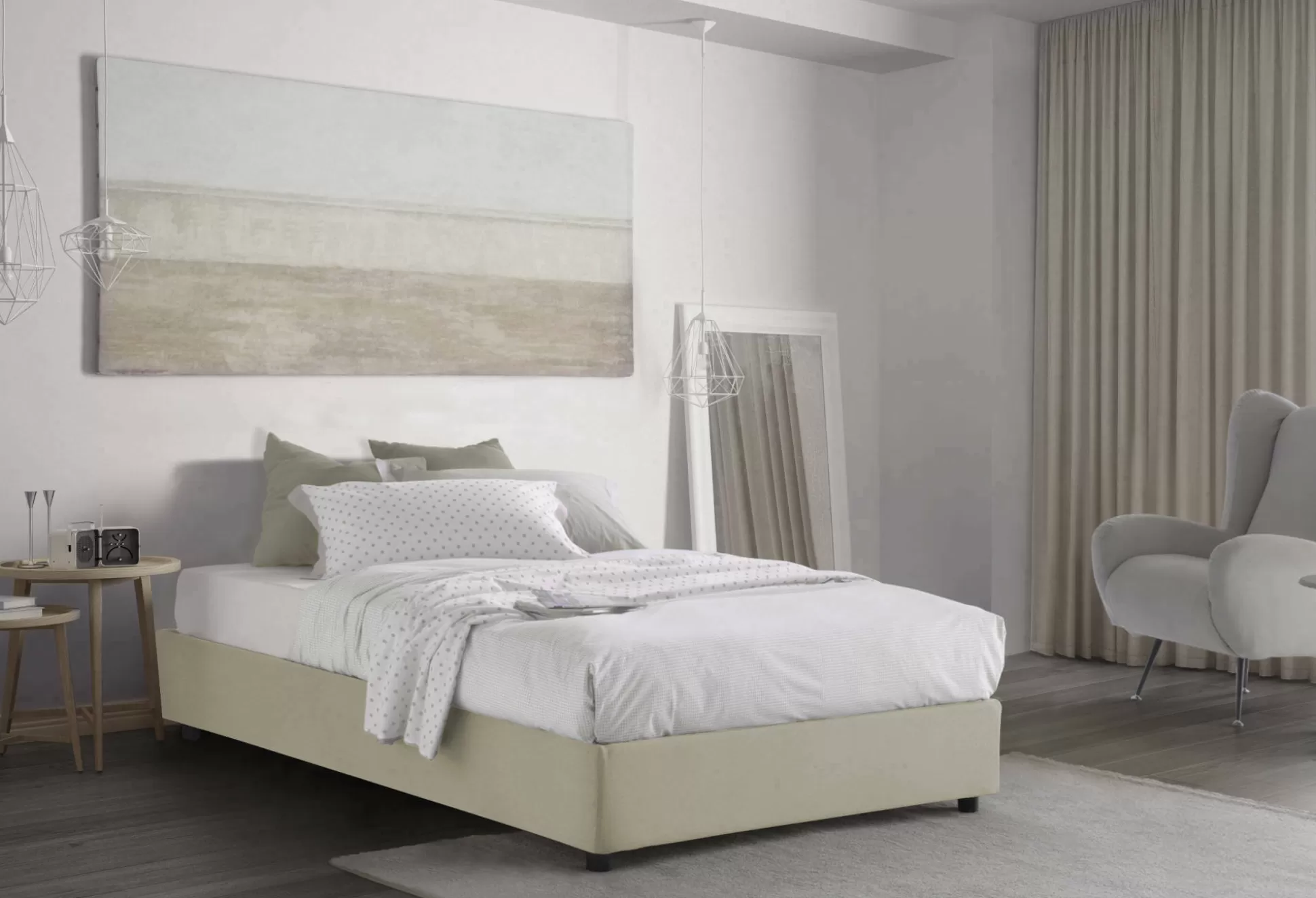 Dmora Letti Piazza E Mezza<Letto piazza e mezza Asid, adatto per materasso Cm 120x190,
