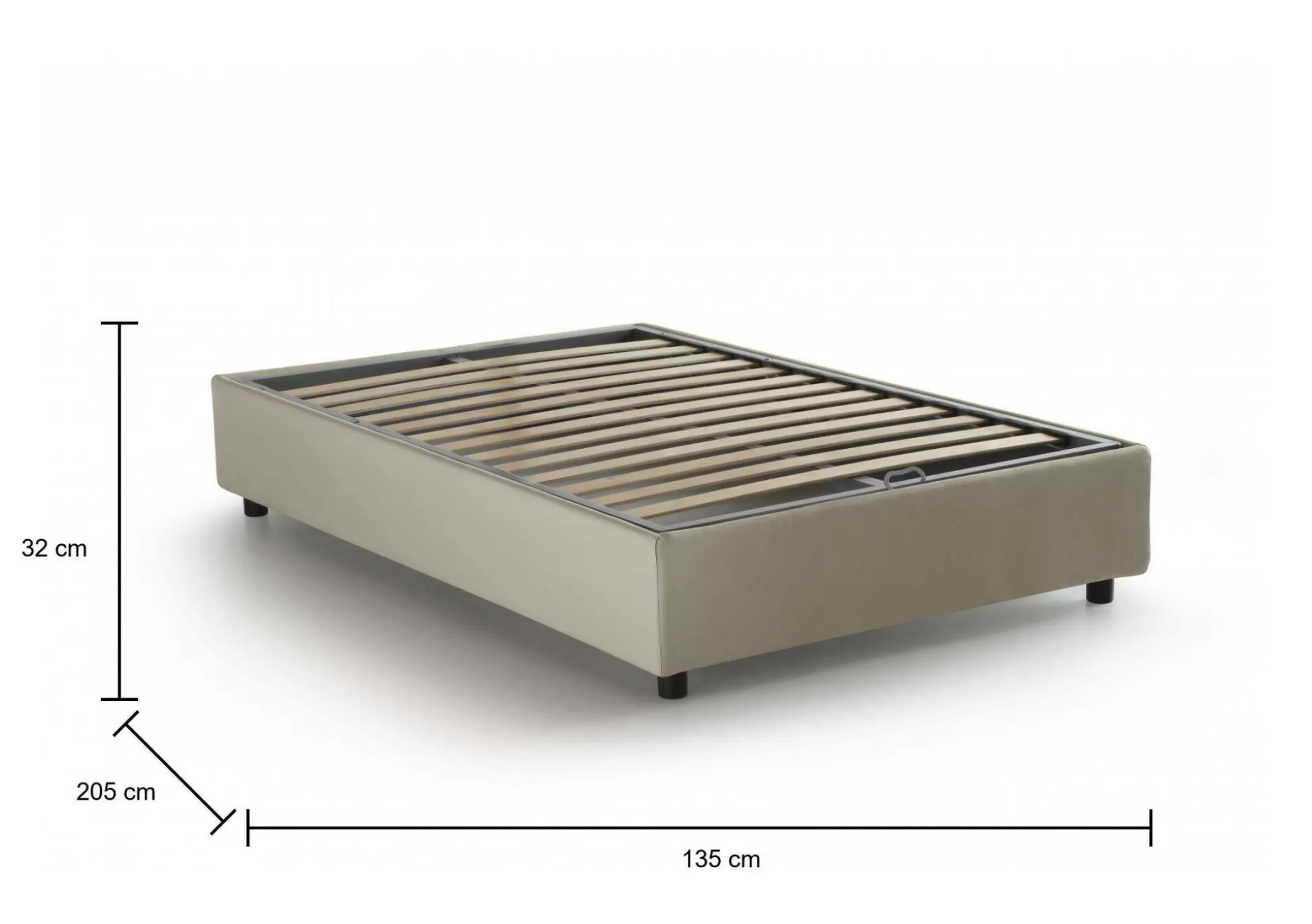 Dmora Letti Piazza E Mezza<Letto piazza e mezza Asid, adatto per materasso Cm 120x190,