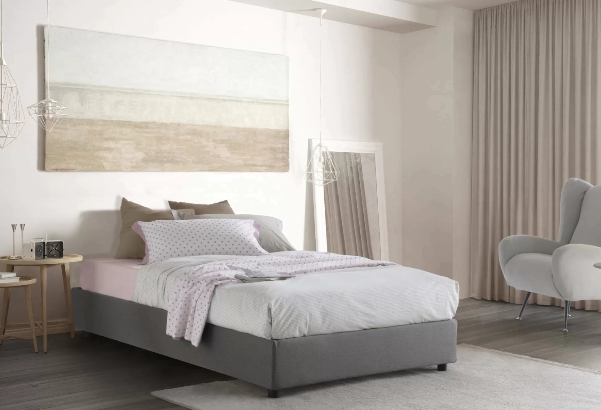 Dmora Letti Piazza E Mezza<Letto piazza e mezza Asid, adatto per materasso Cm 120x190,