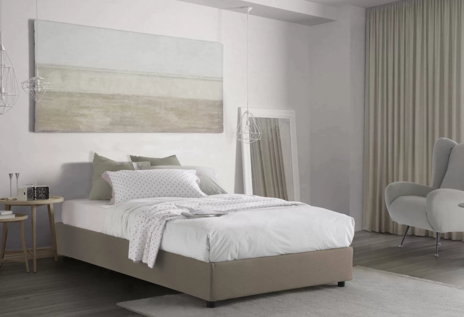 Dmora Letti Piazza E Mezza<Letto piazza e mezza Asid, adatto per materasso Cm 120x190,