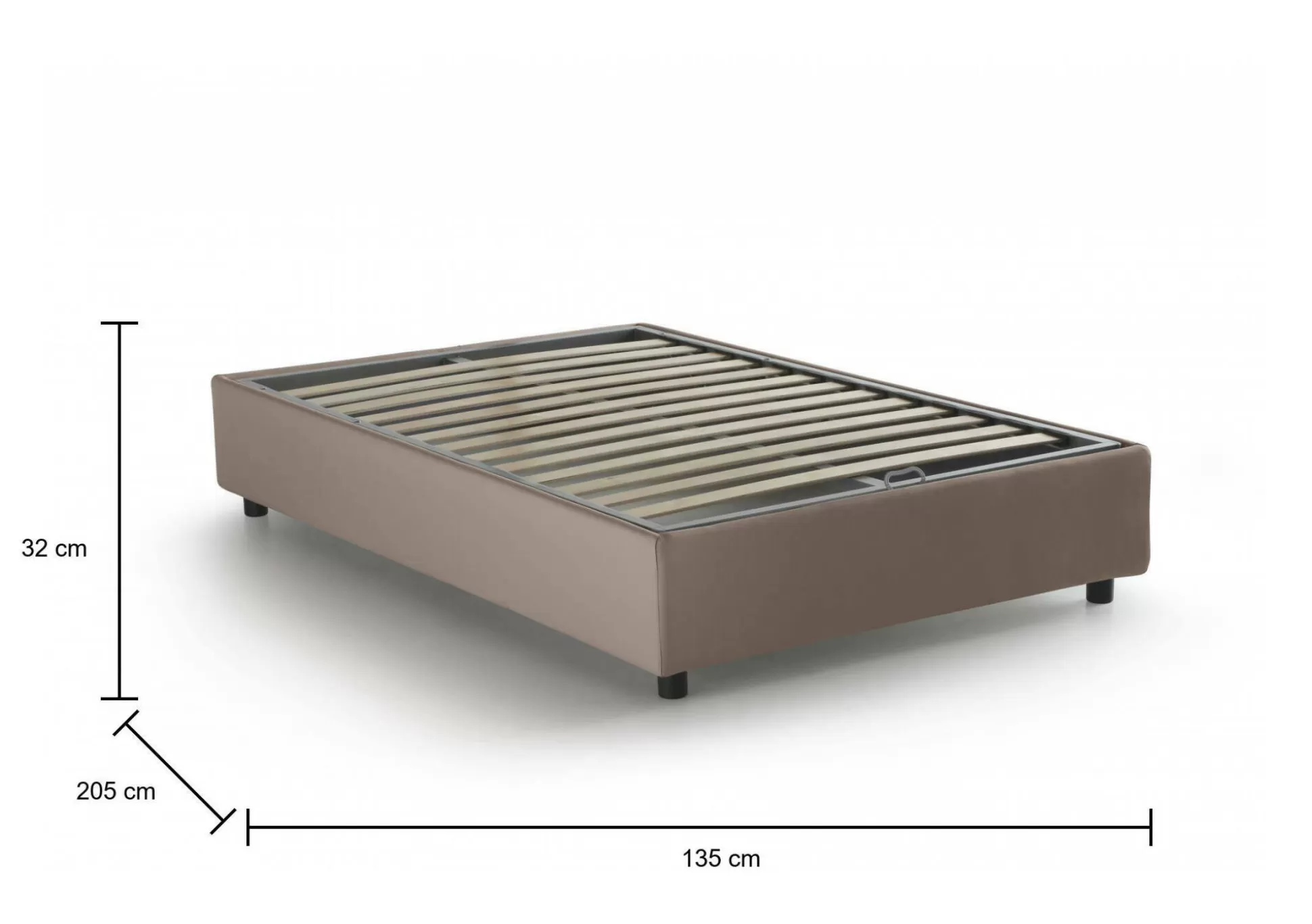Dmora Letti Piazza E Mezza<Letto piazza e mezza Asid, adatto per materasso Cm 120x190,