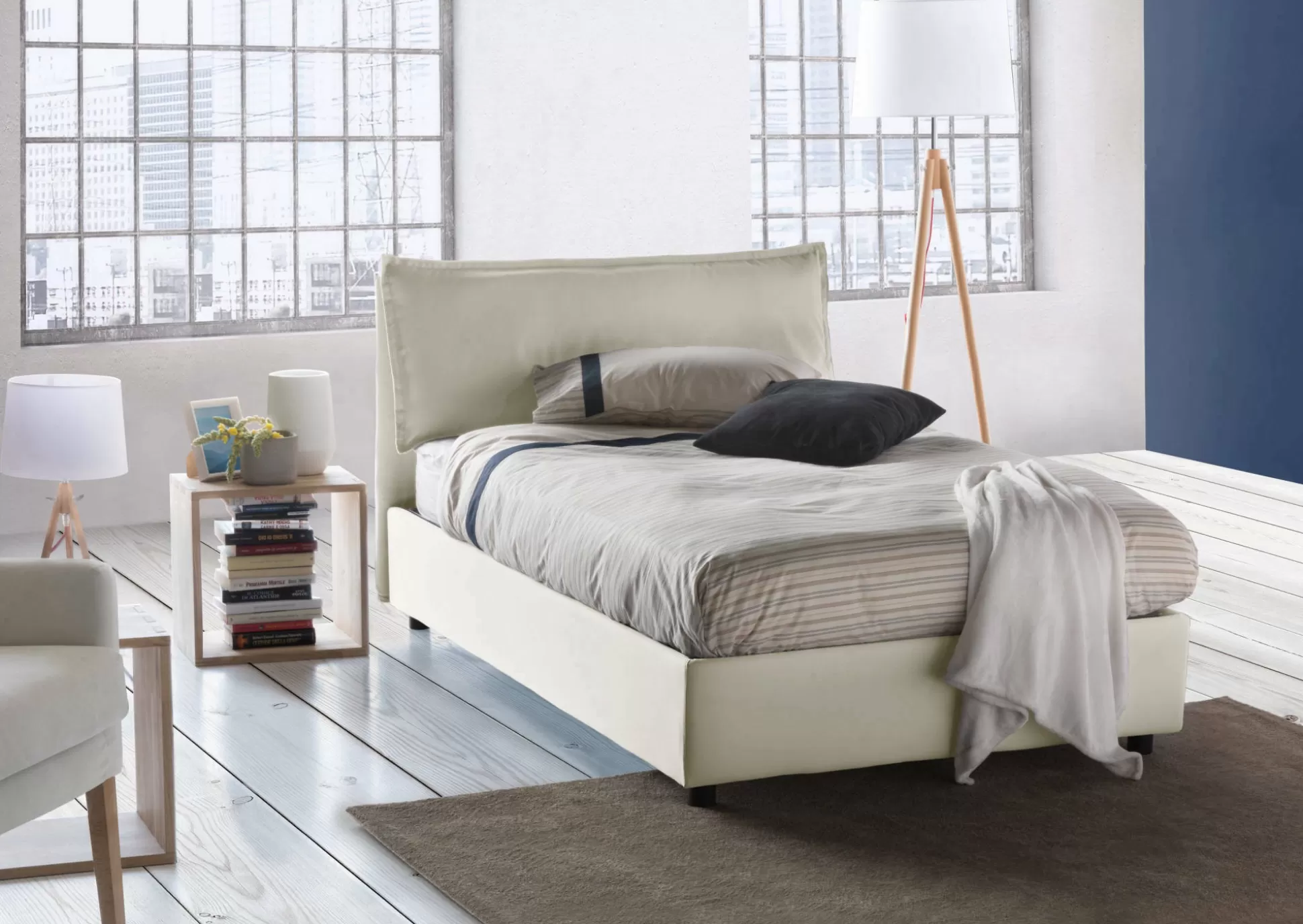 Dmora Letti Piazza E Mezza<Letto piazza e mezza Asso, adatto per materasso Cm 120x190,
