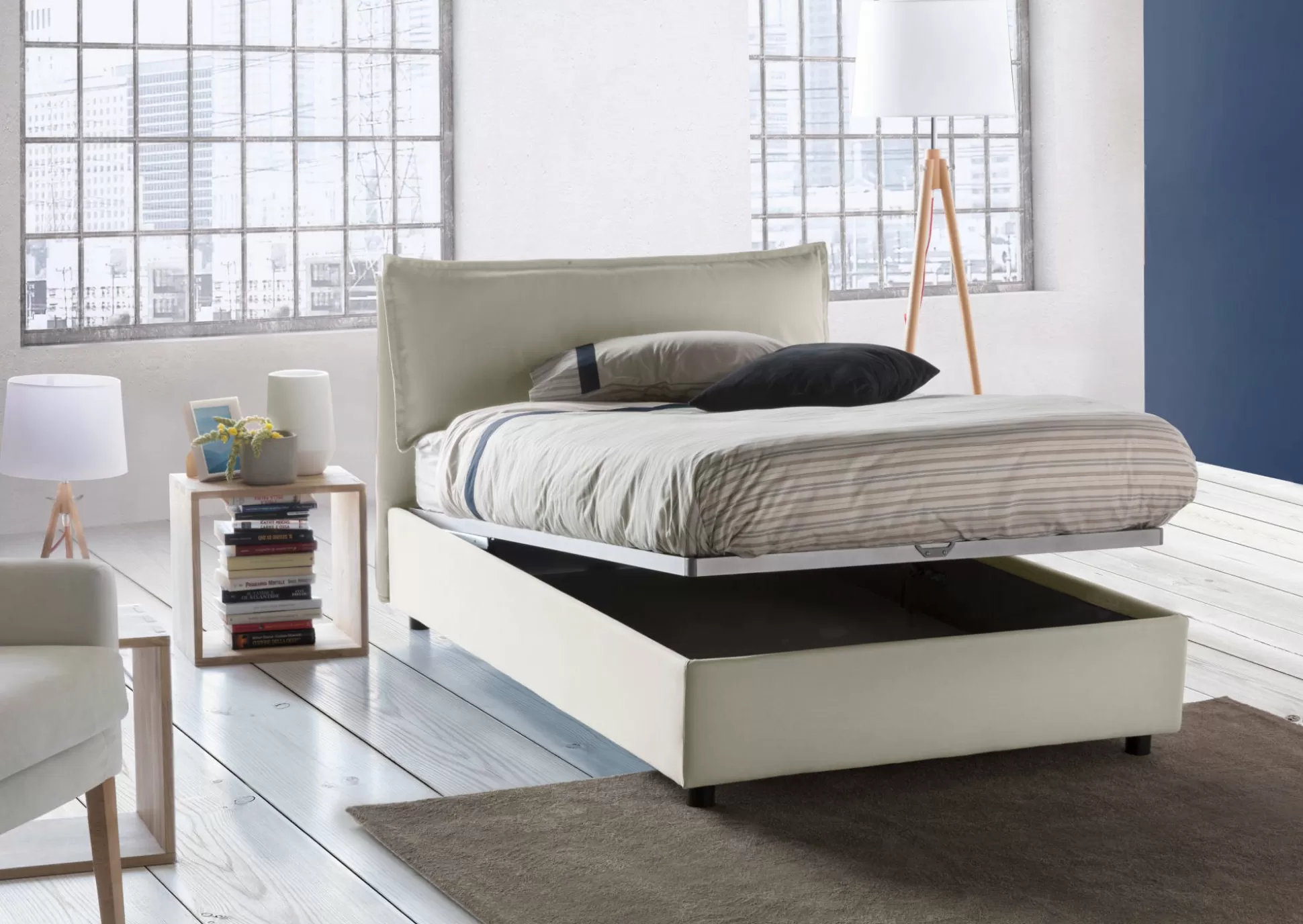 Dmora Letti Piazza E Mezza<Letto piazza e mezza Asso, adatto per materasso Cm 120x190,