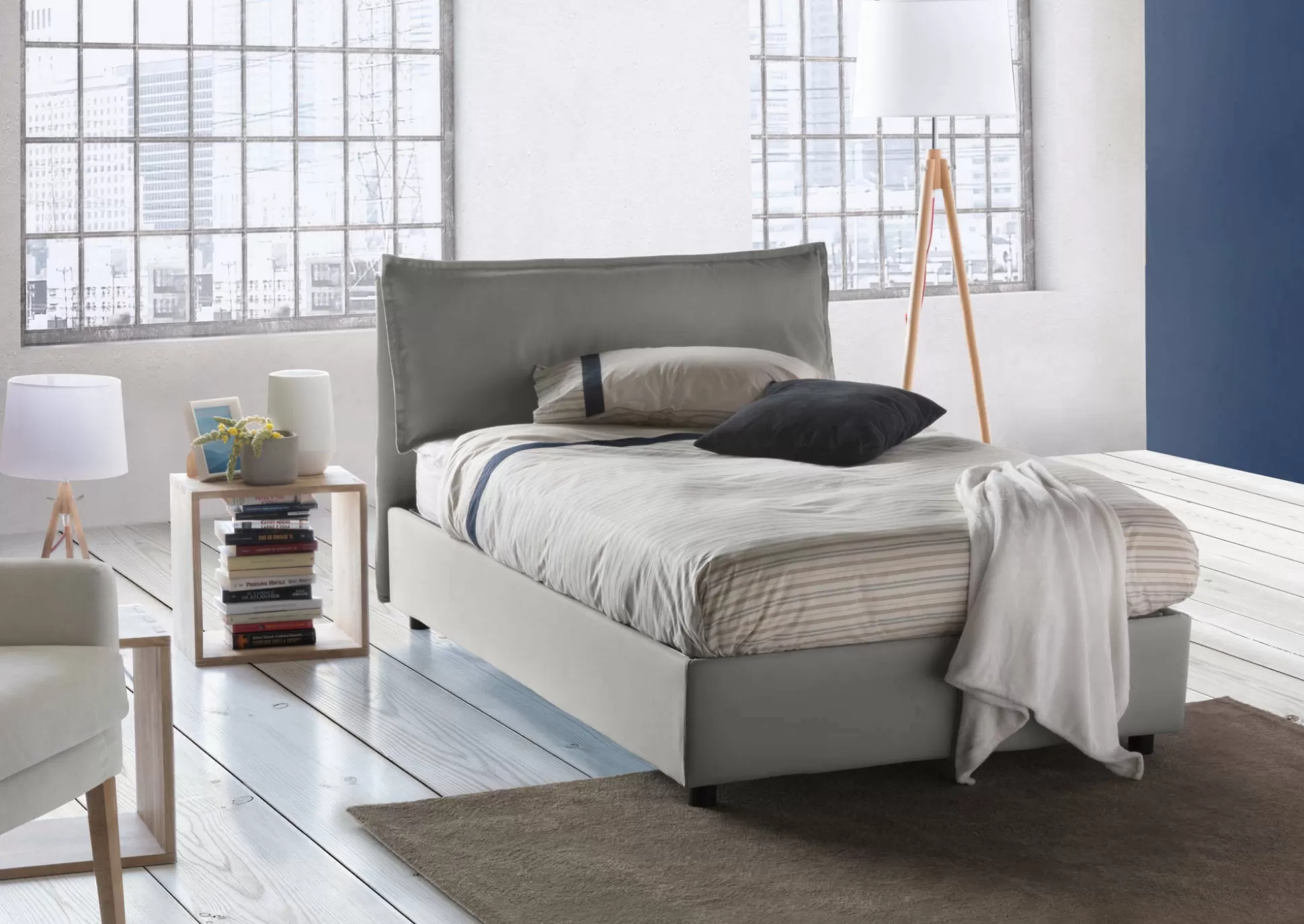 Dmora Letti Piazza E Mezza<Letto piazza e mezza Asso, adatto per materasso Cm 120x190,