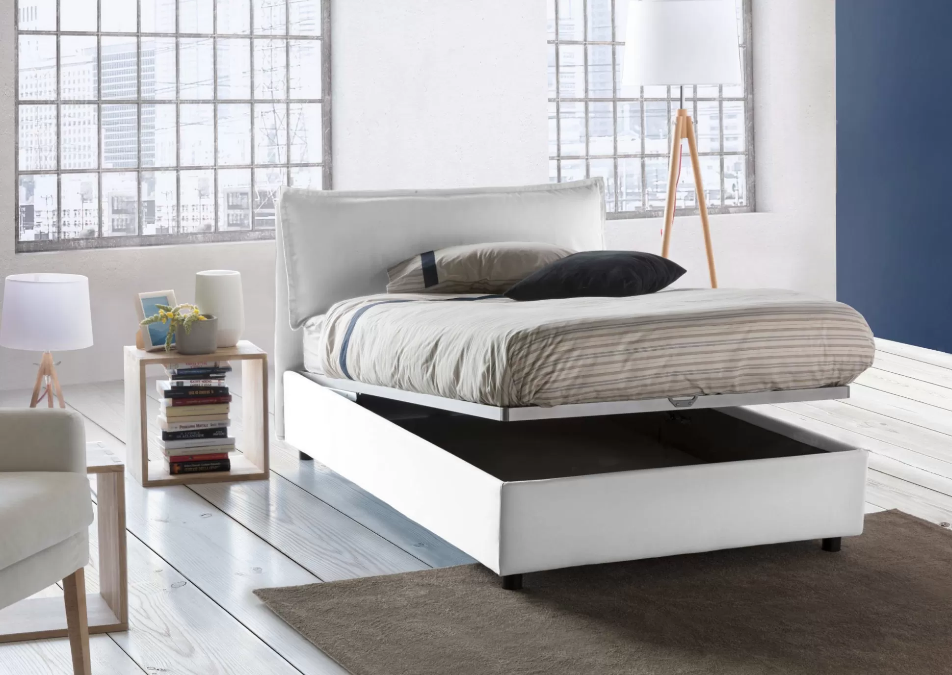 Dmora Letti Piazza E Mezza<Letto piazza e mezza Attinia, con materasso Cm 120x190 incluso,