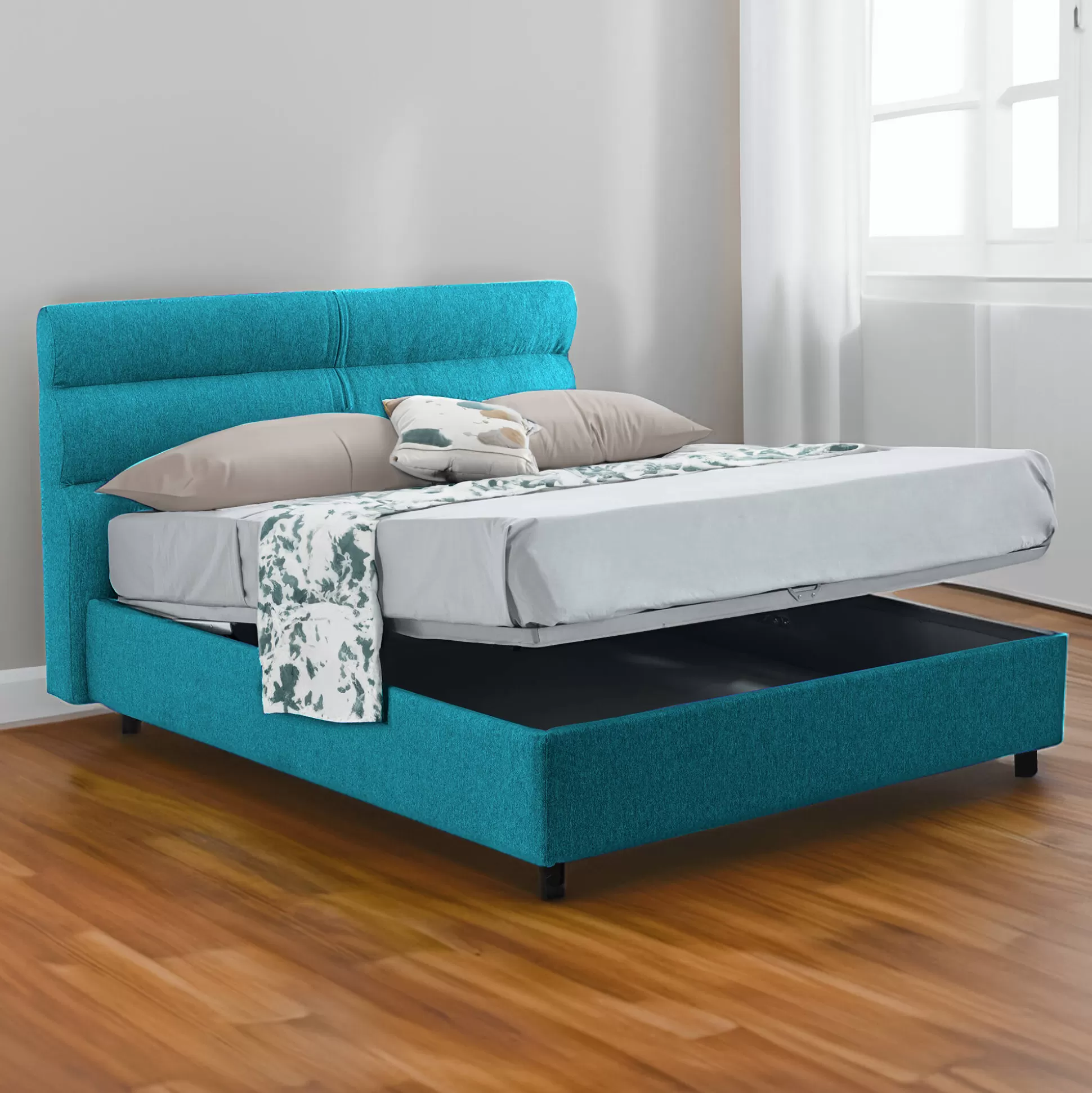 Dmora Letti Piazza E Mezza<Letto piazza e mezza Brinzio, Con materasso Cm 120x200 incluso,