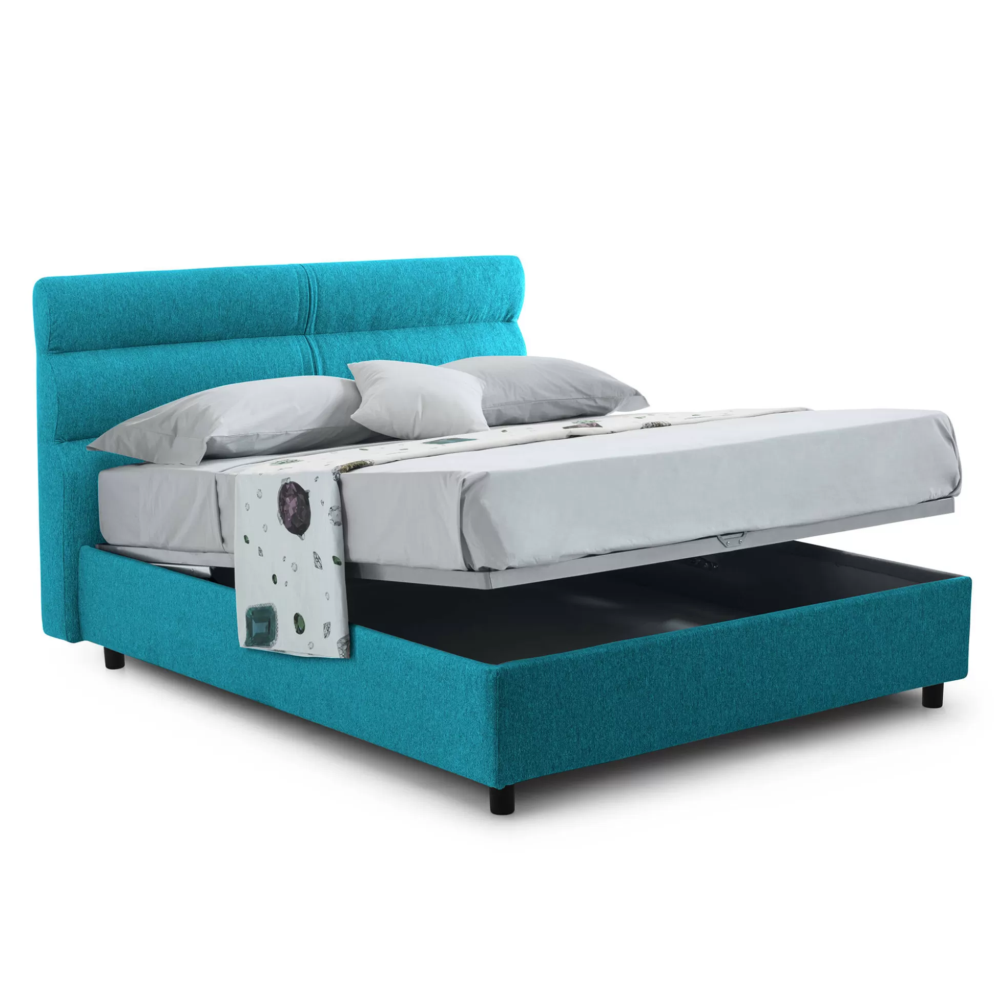 Dmora Letti Piazza E Mezza<Letto piazza e mezza Brinzio, Con materasso Cm 120x200 incluso,
