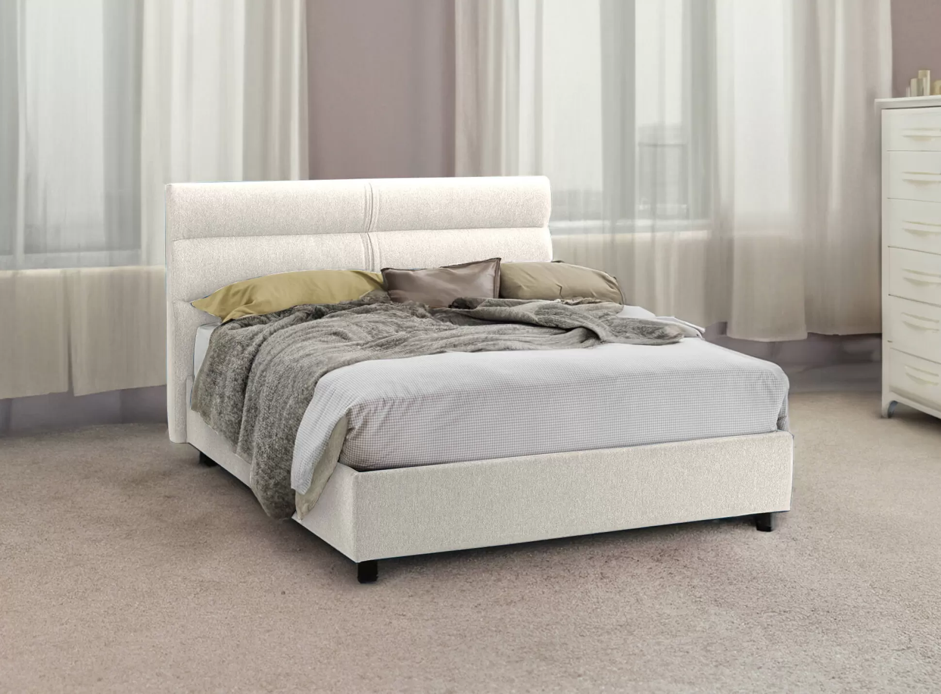 Dmora Letti Piazza E Mezza<Letto piazza e mezza Briosco, Con materasso Cm 120x190 incluso,