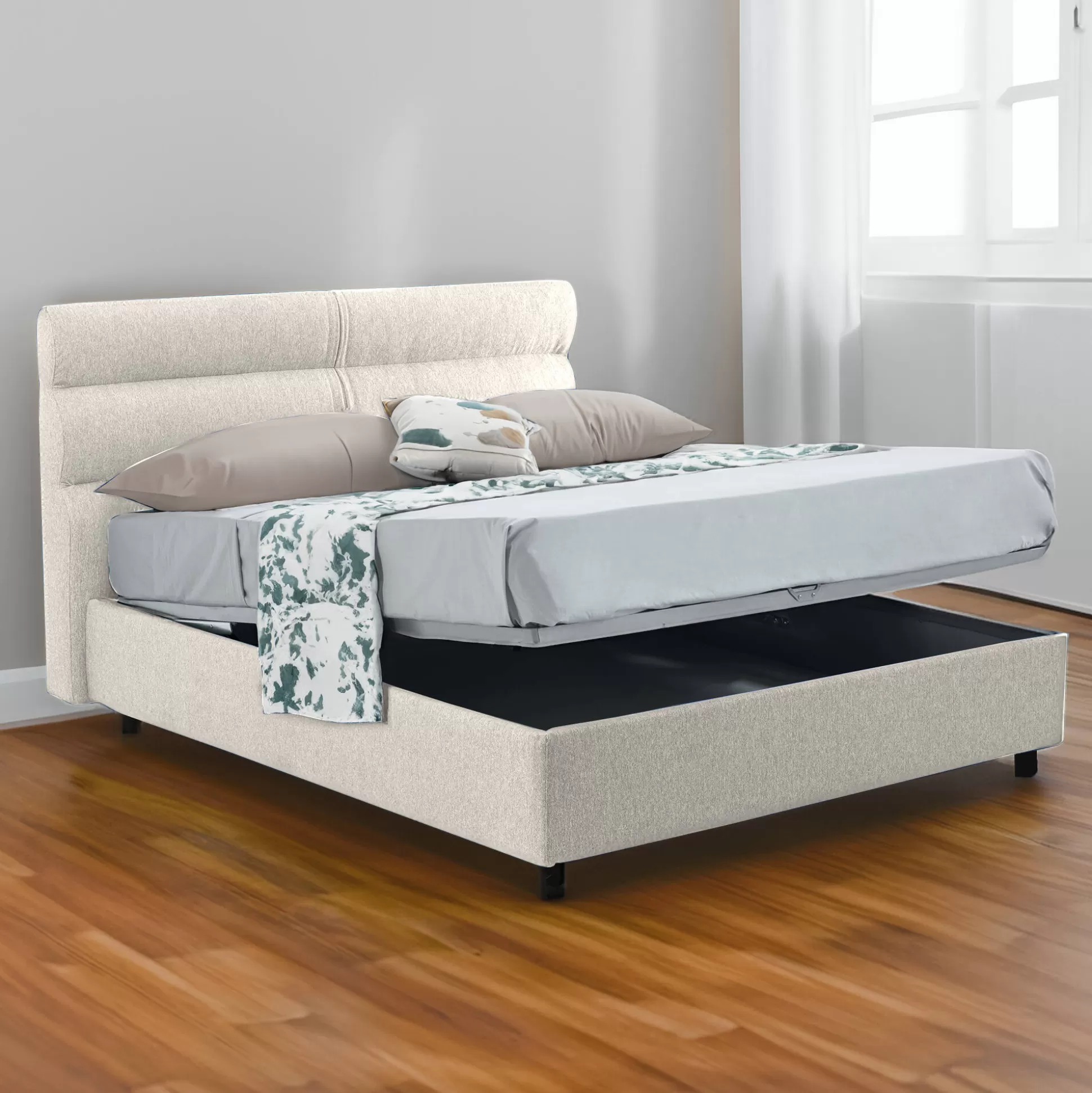 Dmora Letti Piazza E Mezza<Letto piazza e mezza Briosco, Con materasso Cm 120x190 incluso,