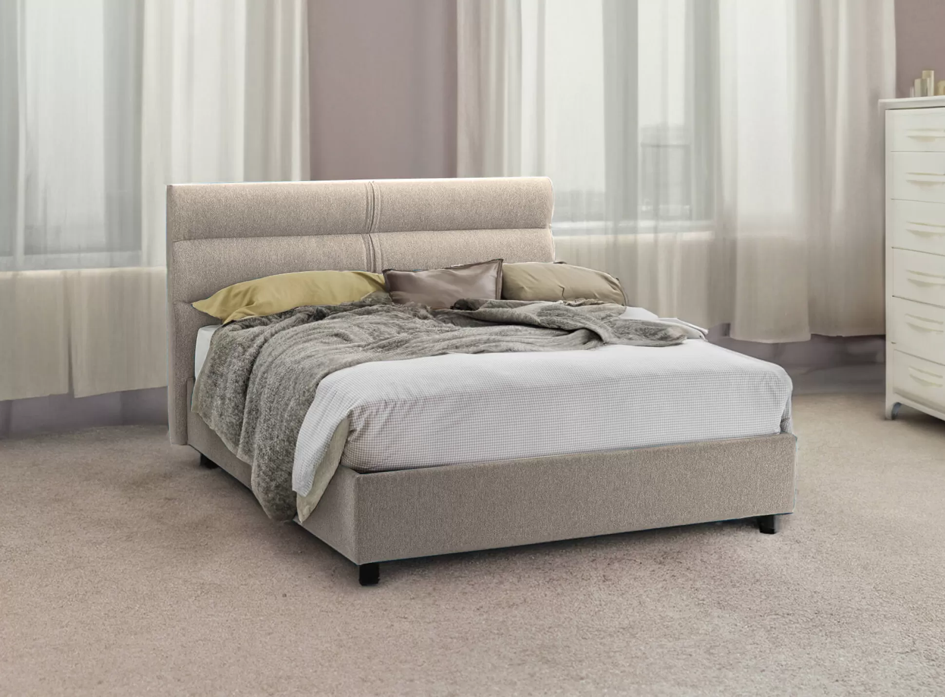 Dmora Letti Piazza E Mezza<Letto piazza e mezza Briosco, Con materasso Cm 120x190 incluso,