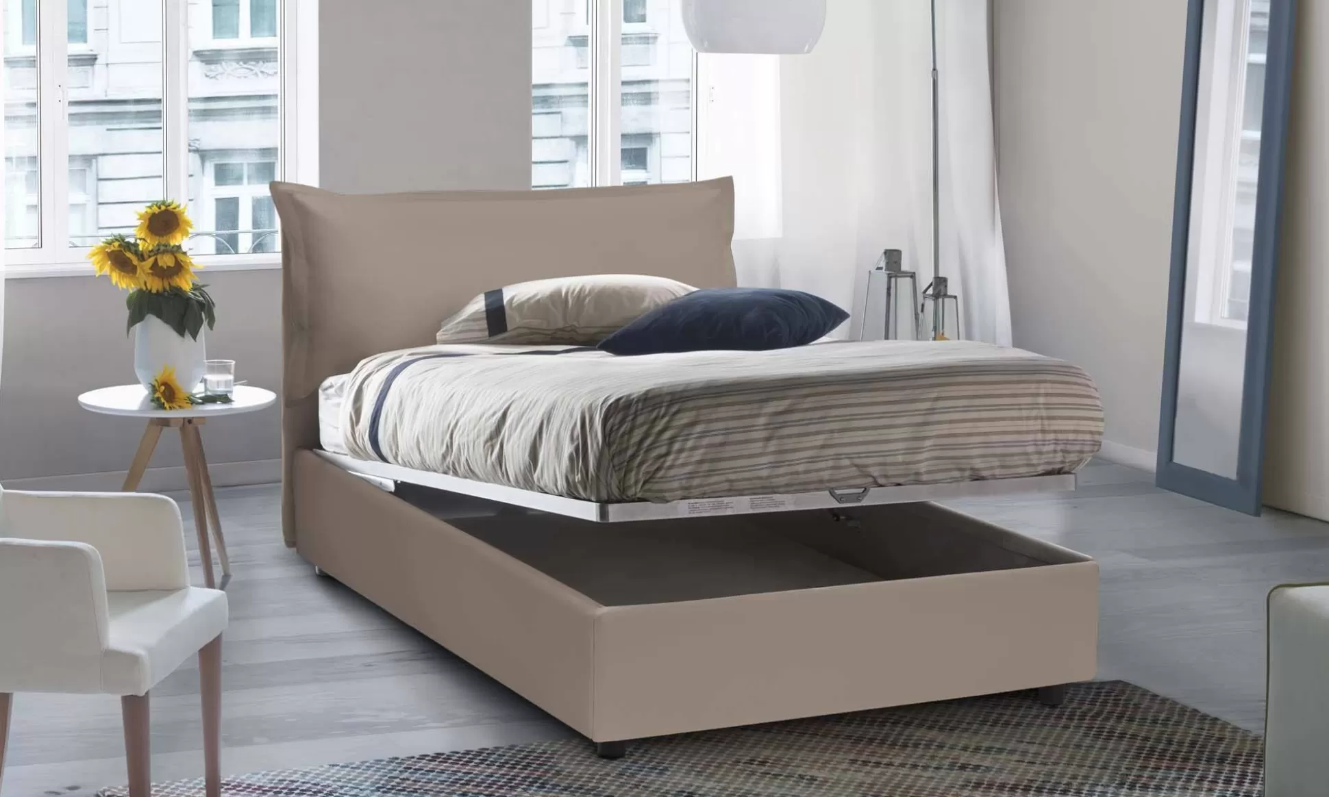 Dmora Letti Piazza E Mezza<Letto piazza e mezza Cistus, con materasso Cm 120x190 incluso,