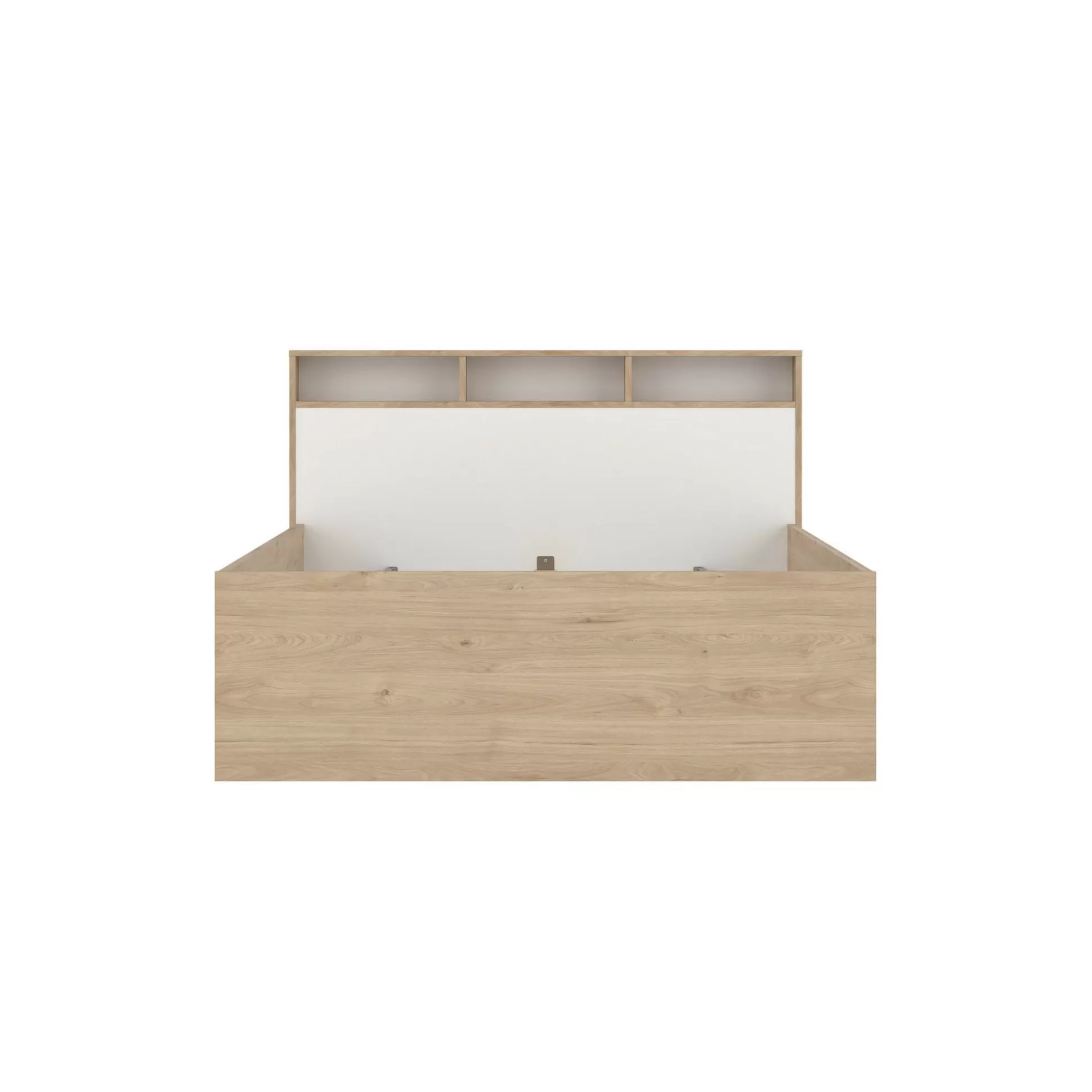 Dmora Letti Piazza E Mezza<Letto piazza e mezza Drovell, 206x150 h97 cm, Rovere e Bianco