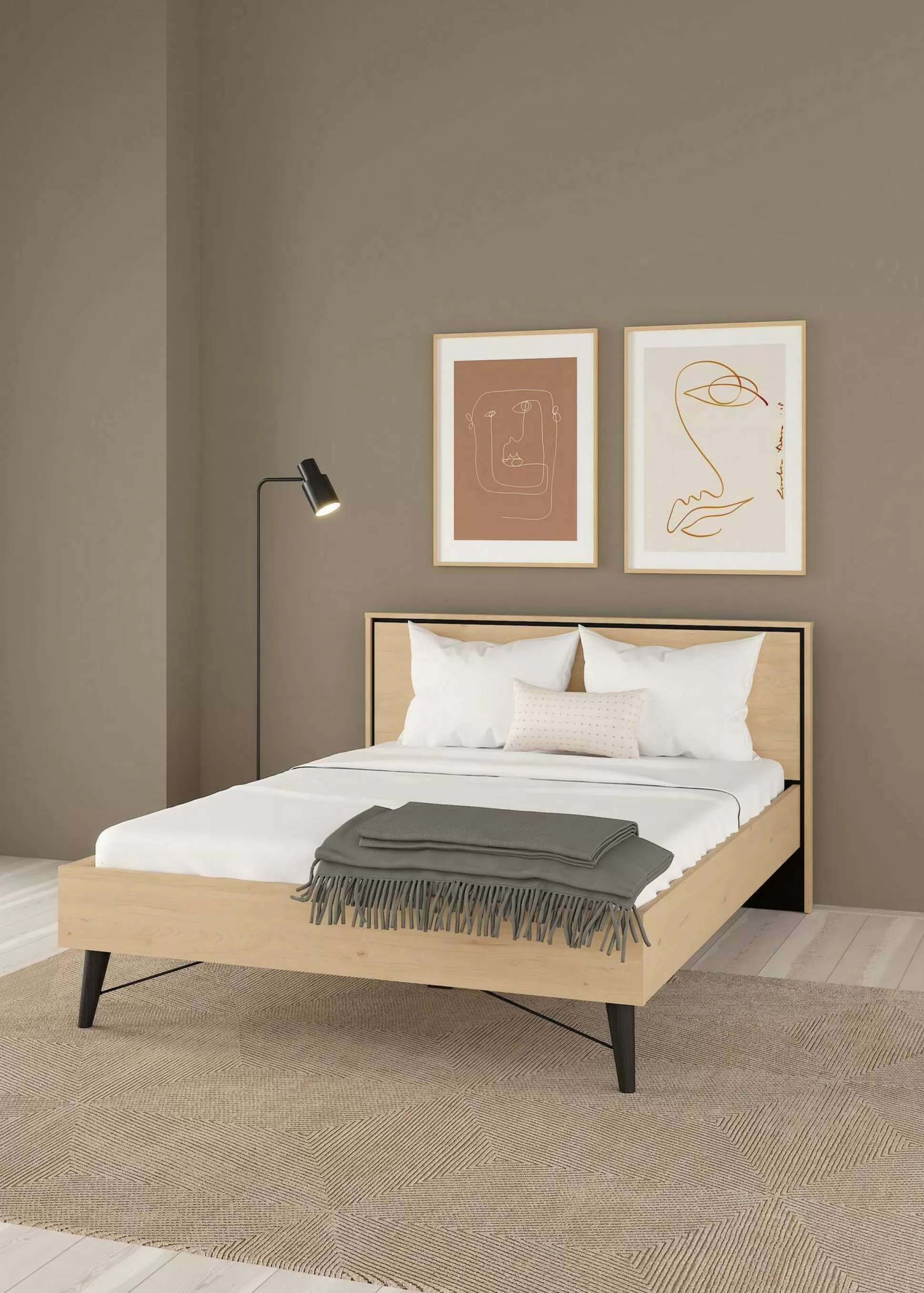 Dmora Letti Piazza E Mezza<Letto piazza e mezza Elida, 206x153 h91 cm,
