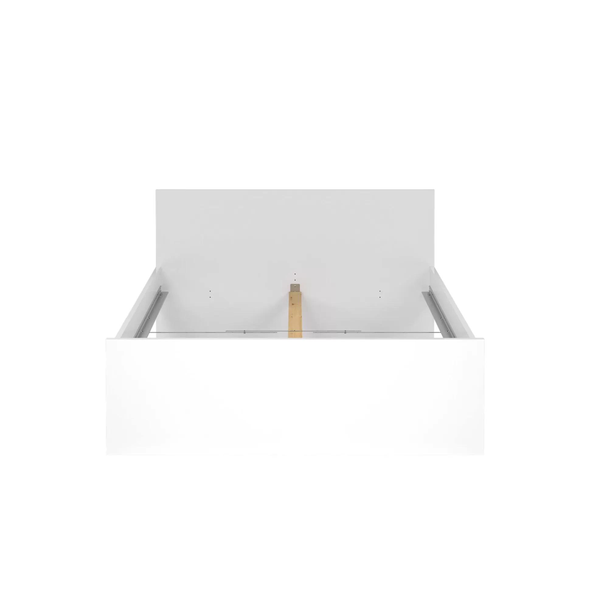 Dmora Letti Piazza E Mezza<Letto piazza e mezza Elodie, Sommier per camera da letto, Giroletto per stanza, Struttura porta materasso, 146x207 h80 cm, Bianco