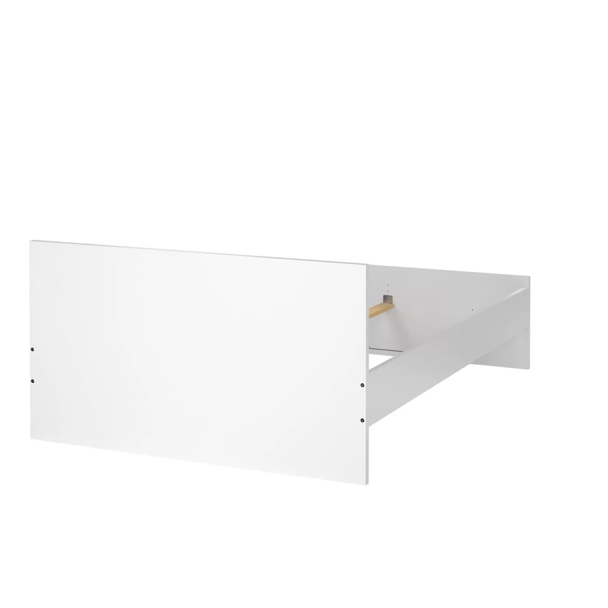 Dmora Letti Piazza E Mezza<Letto piazza e mezza Elodie, Sommier per camera da letto, Giroletto per stanza, Struttura porta materasso, 146x207 h80 cm, Bianco