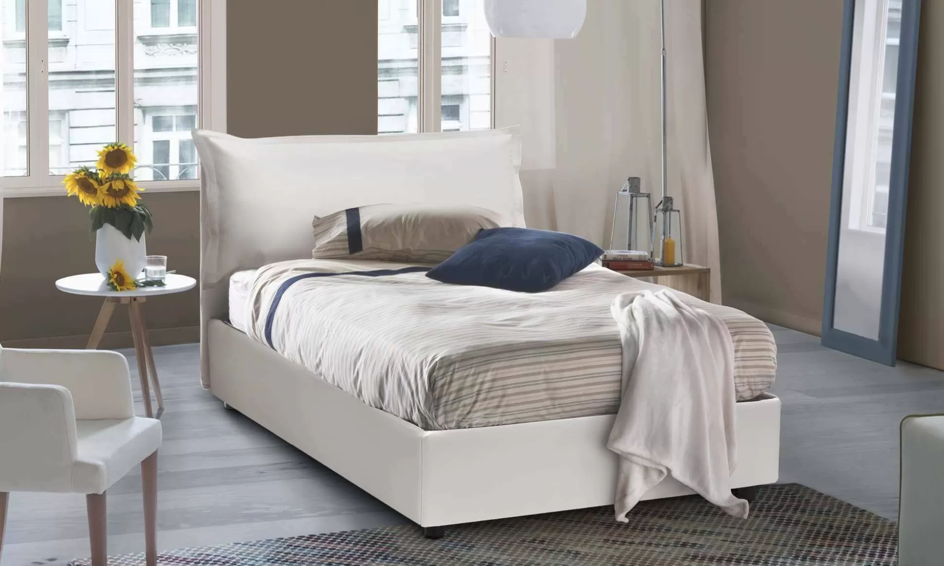 Dmora Letti Piazza E Mezza<Letto piazza e mezza Latona, adatto per materasso Cm 120x190,