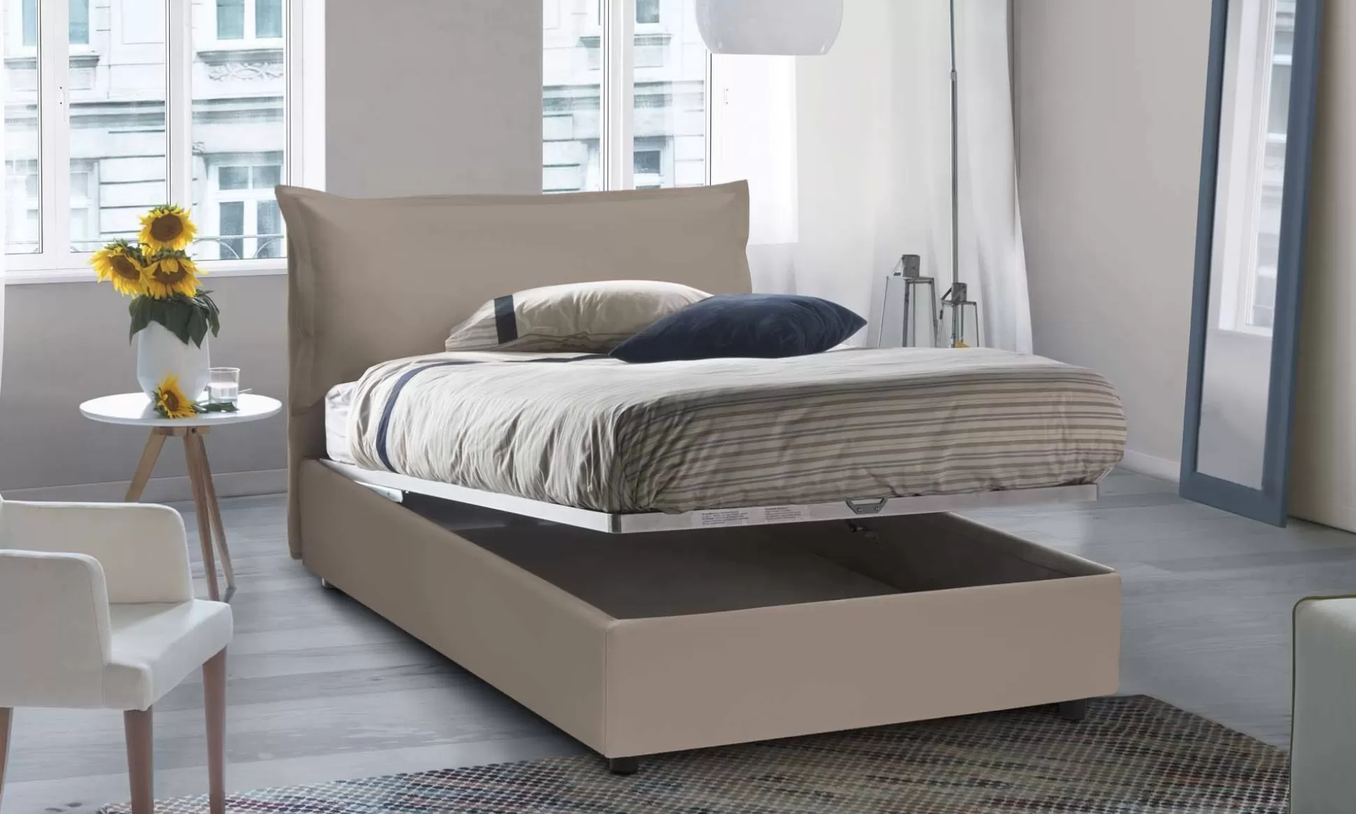 Dmora Letti Piazza E Mezza<Letto piazza e mezza Latona, adatto per materasso Cm 120x190,