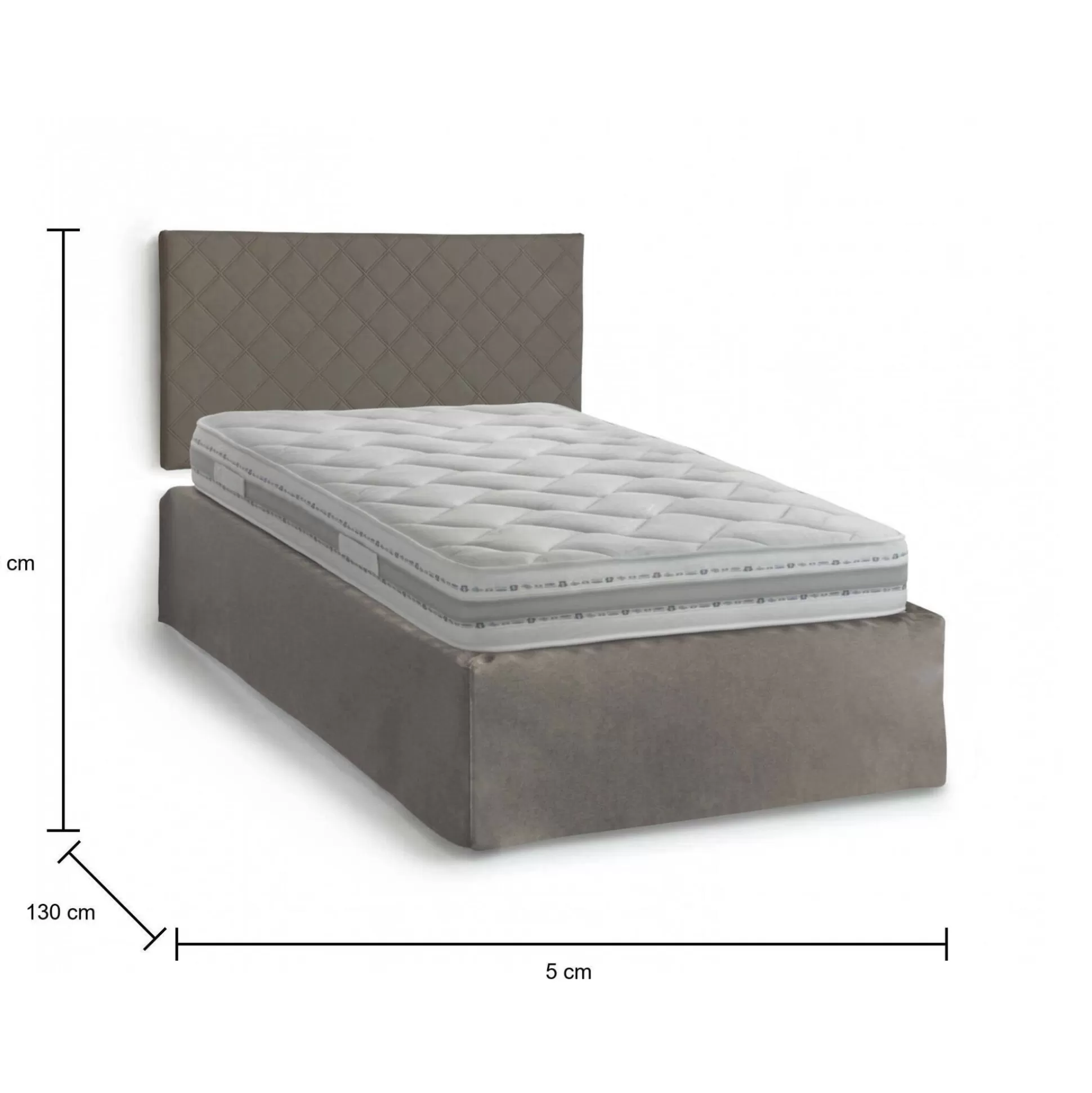 Dmora Letti Piazza E Mezza<Letto piazza e mezza Opale, Cm 120x190,