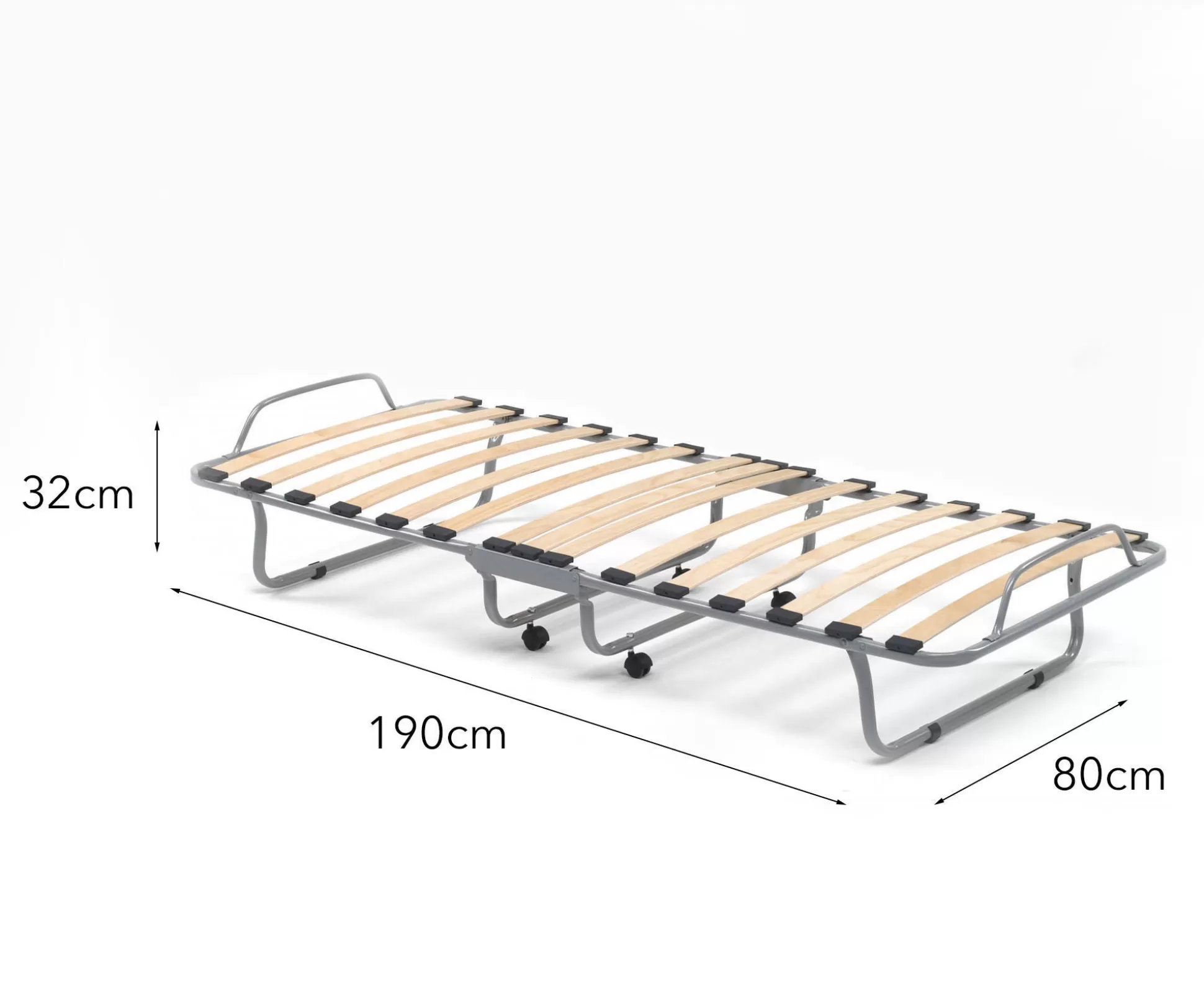 Dmora Letti Pieghevoli<Letto pieghevole Akai, con materasso Cm 80x190 incluso,