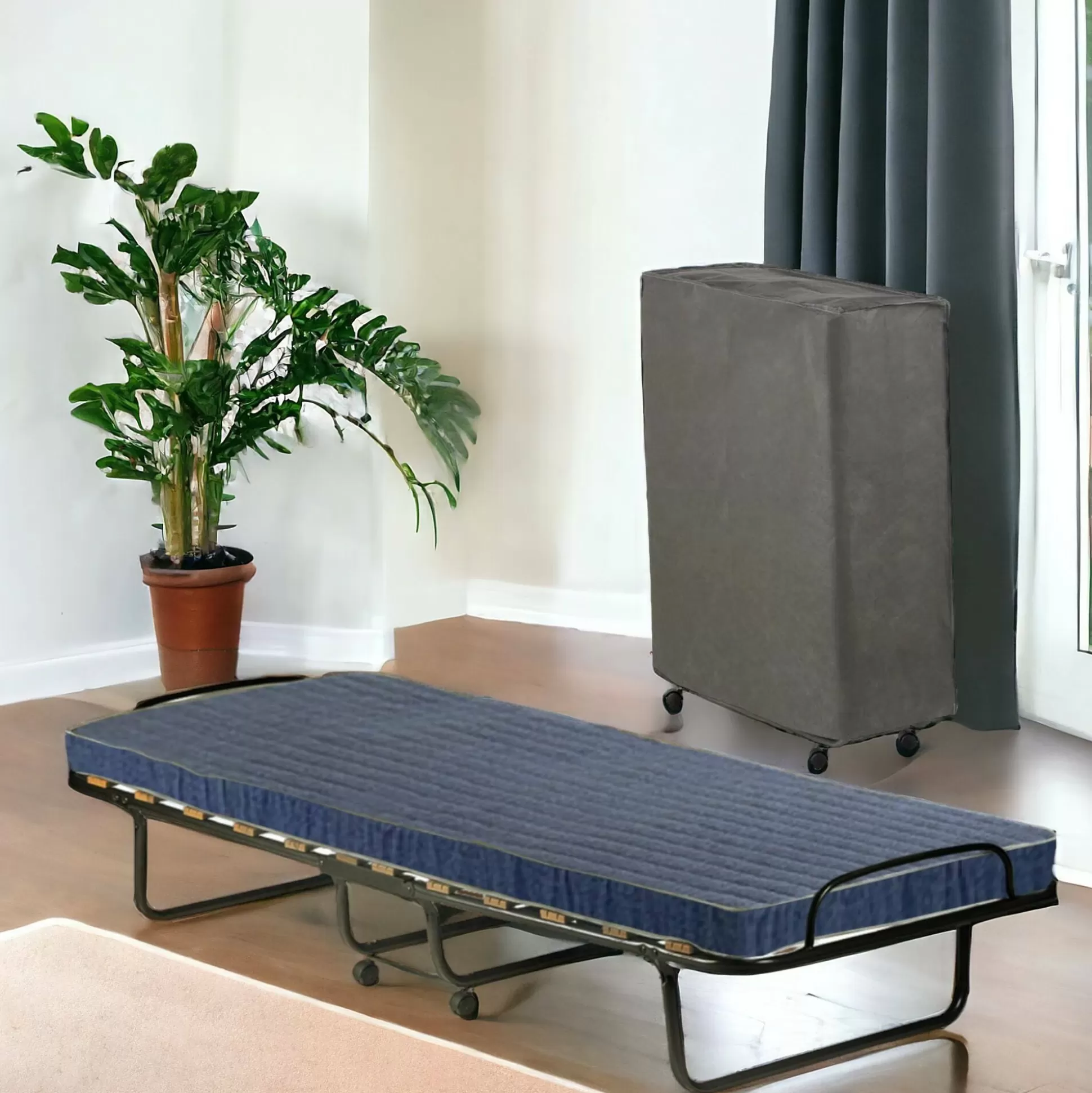 Dmora Letti Pieghevoli<Letto pieghevole Daaronso, 80x190h37 cm, Cover protettiva inclusa