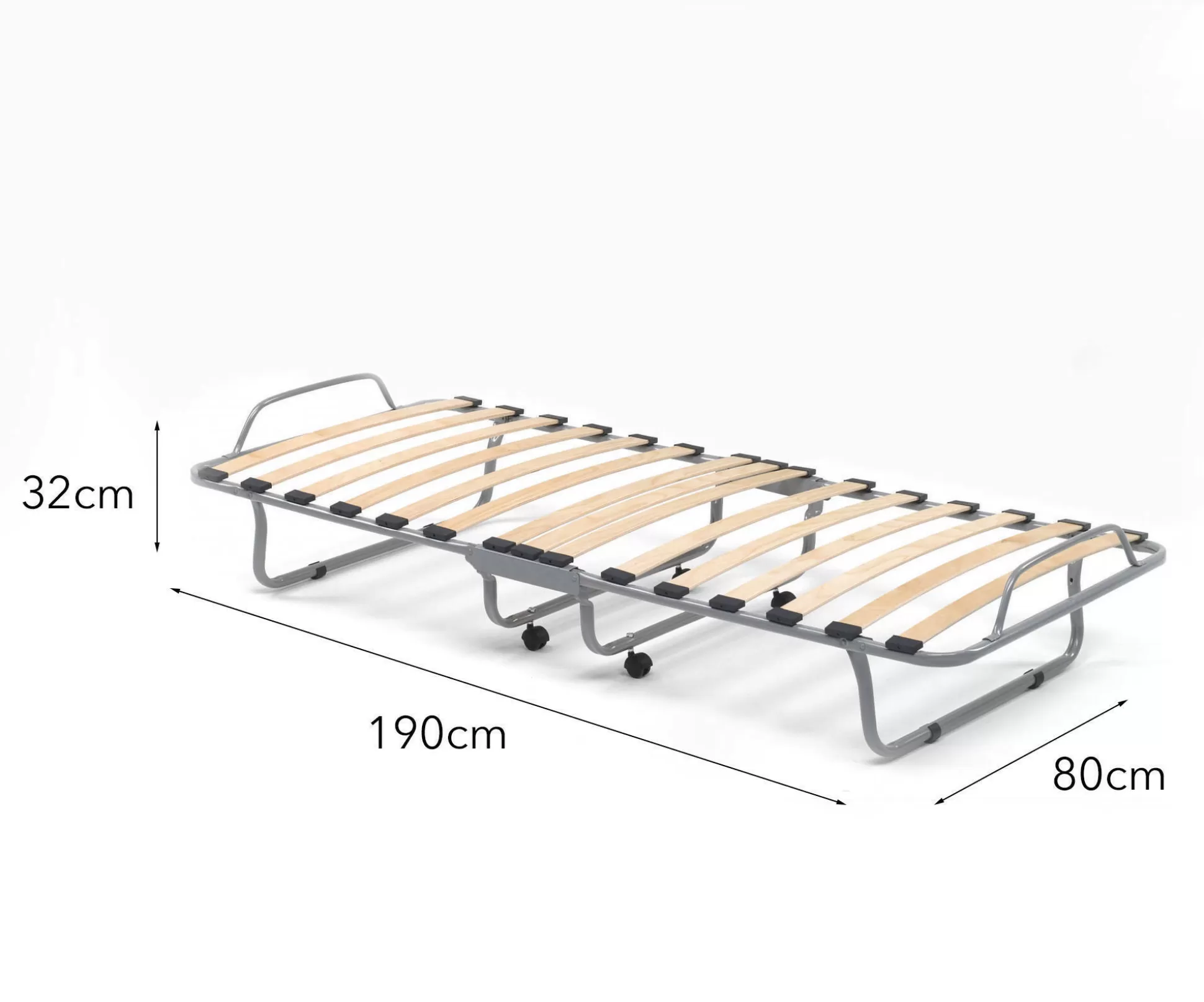 Dmora Letti Pieghevoli<Letto pieghevole Dmagn, 100% Made in Italy, con materasso Cm 80x190 incluso