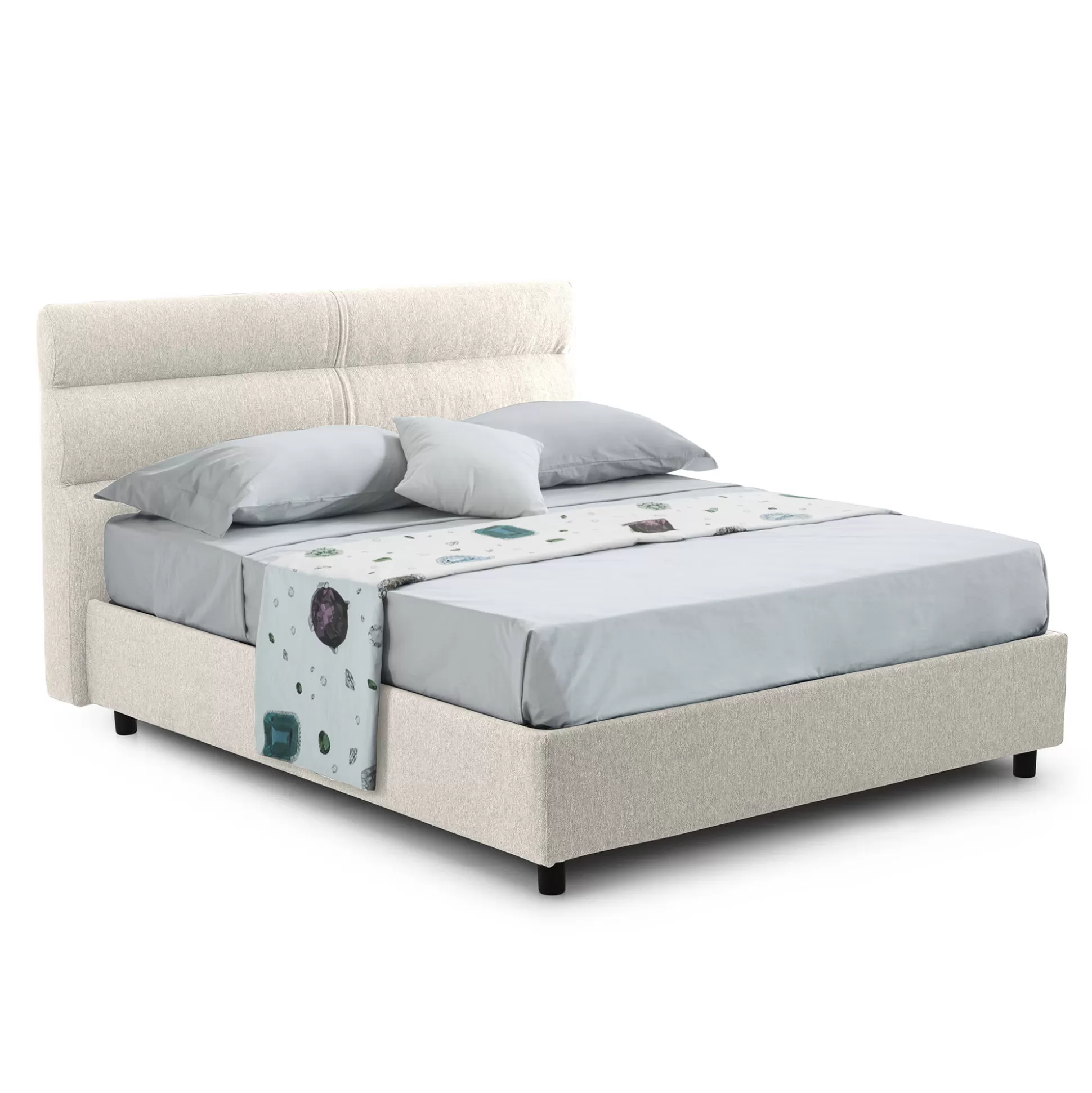 Dmora Letti Singoli<Letto singolo Adalpina, Con materasso Cm 80x200 incluso,