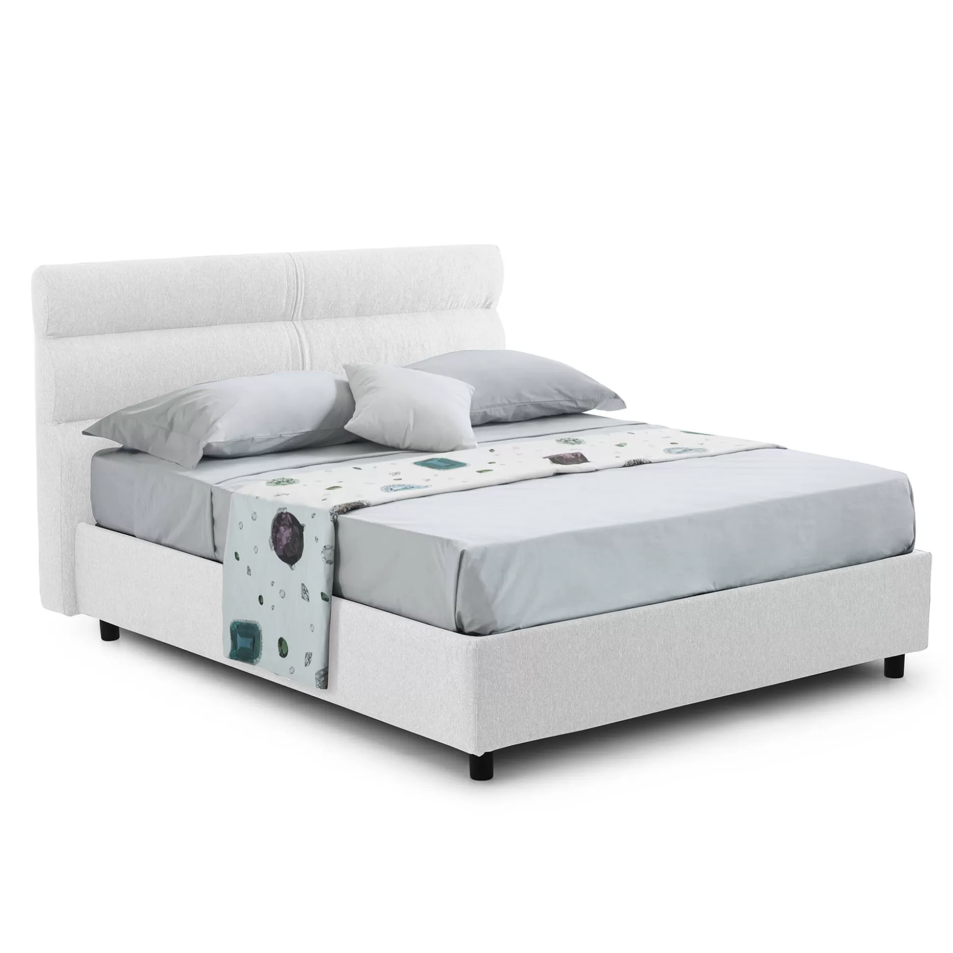 Dmora Letti Singoli<Letto singolo Adalpina, Con materasso Cm 80x200 incluso,