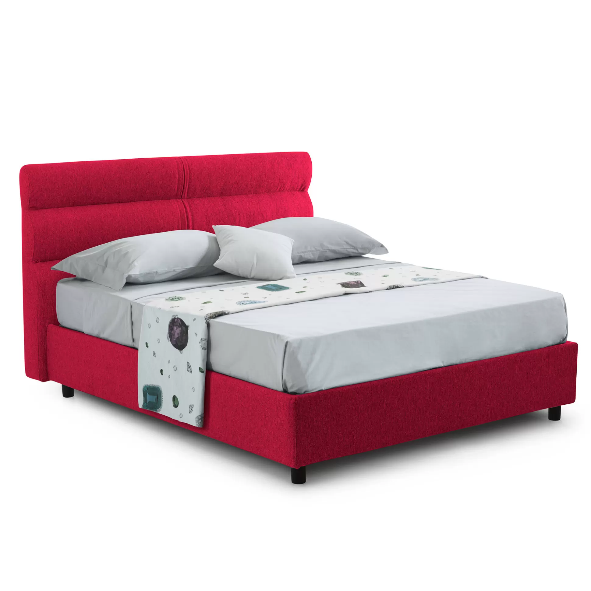 Dmora Letti Singoli<Letto singolo Adalpina, Con materasso Cm 80x200 incluso,