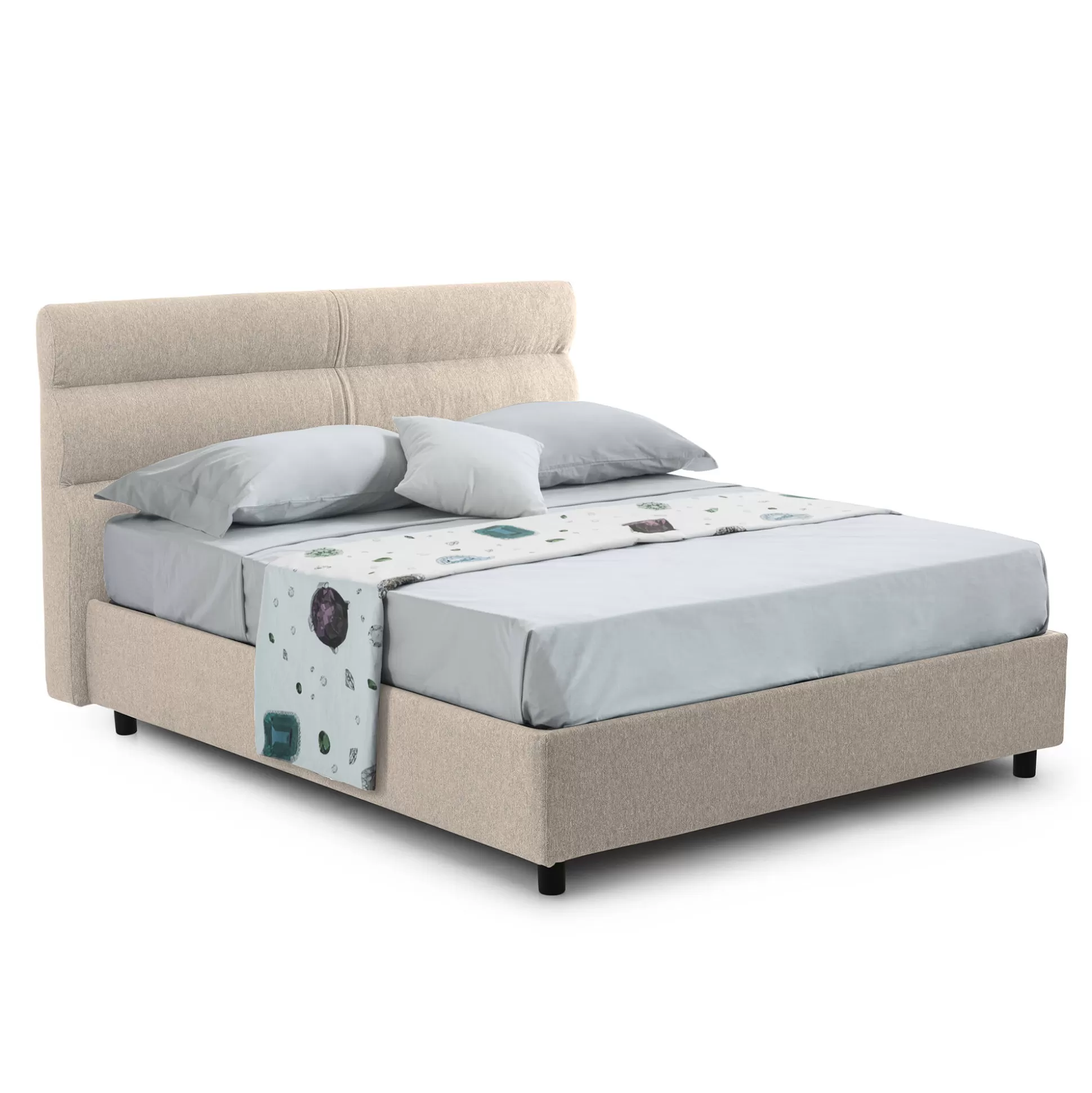 Dmora Letti Singoli<Letto singolo Adalpina, Con materasso Cm 80x200 incluso,