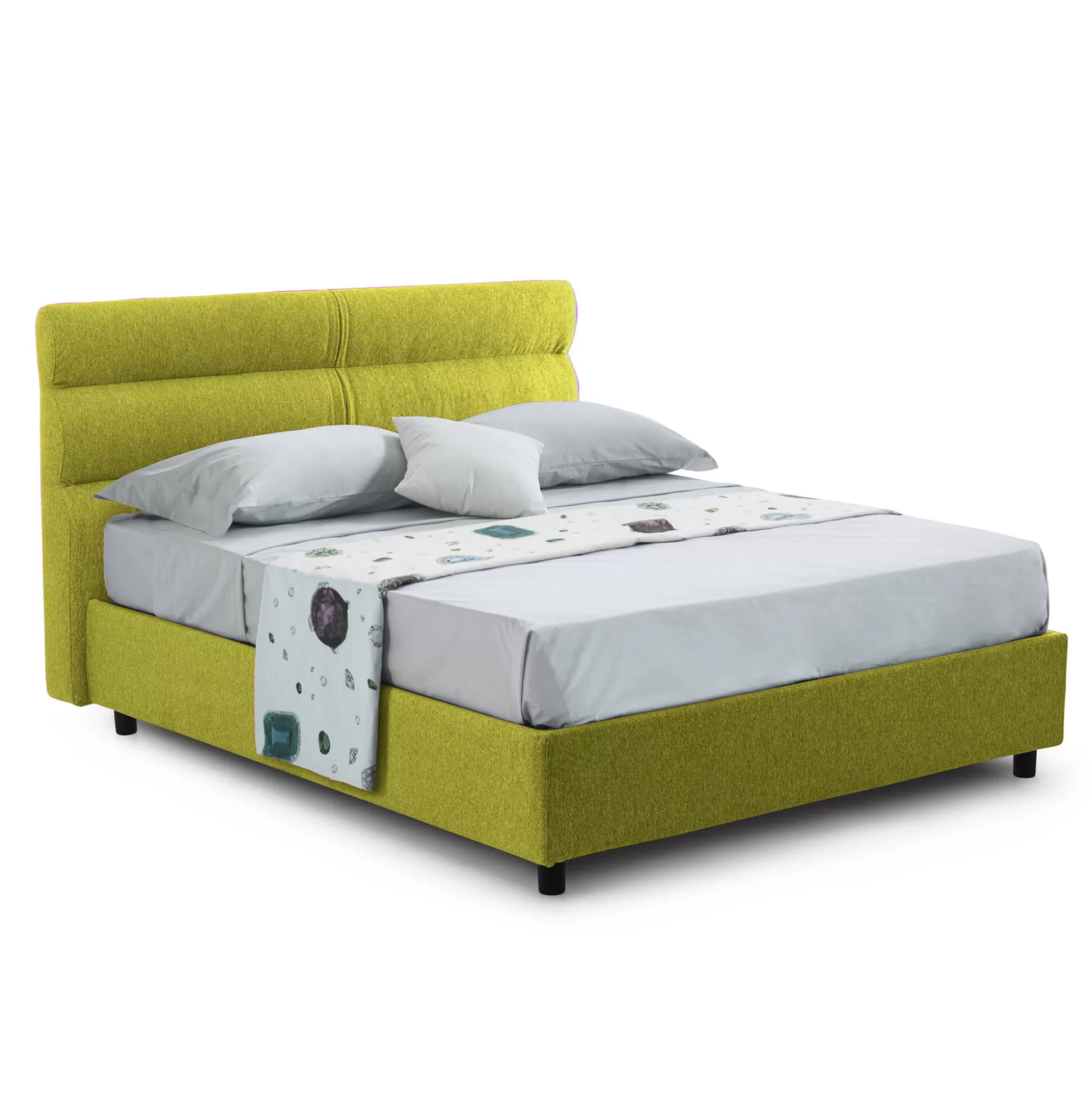Dmora Letti Singoli<Letto singolo Adalpina, Con materasso Cm 80x200 incluso,