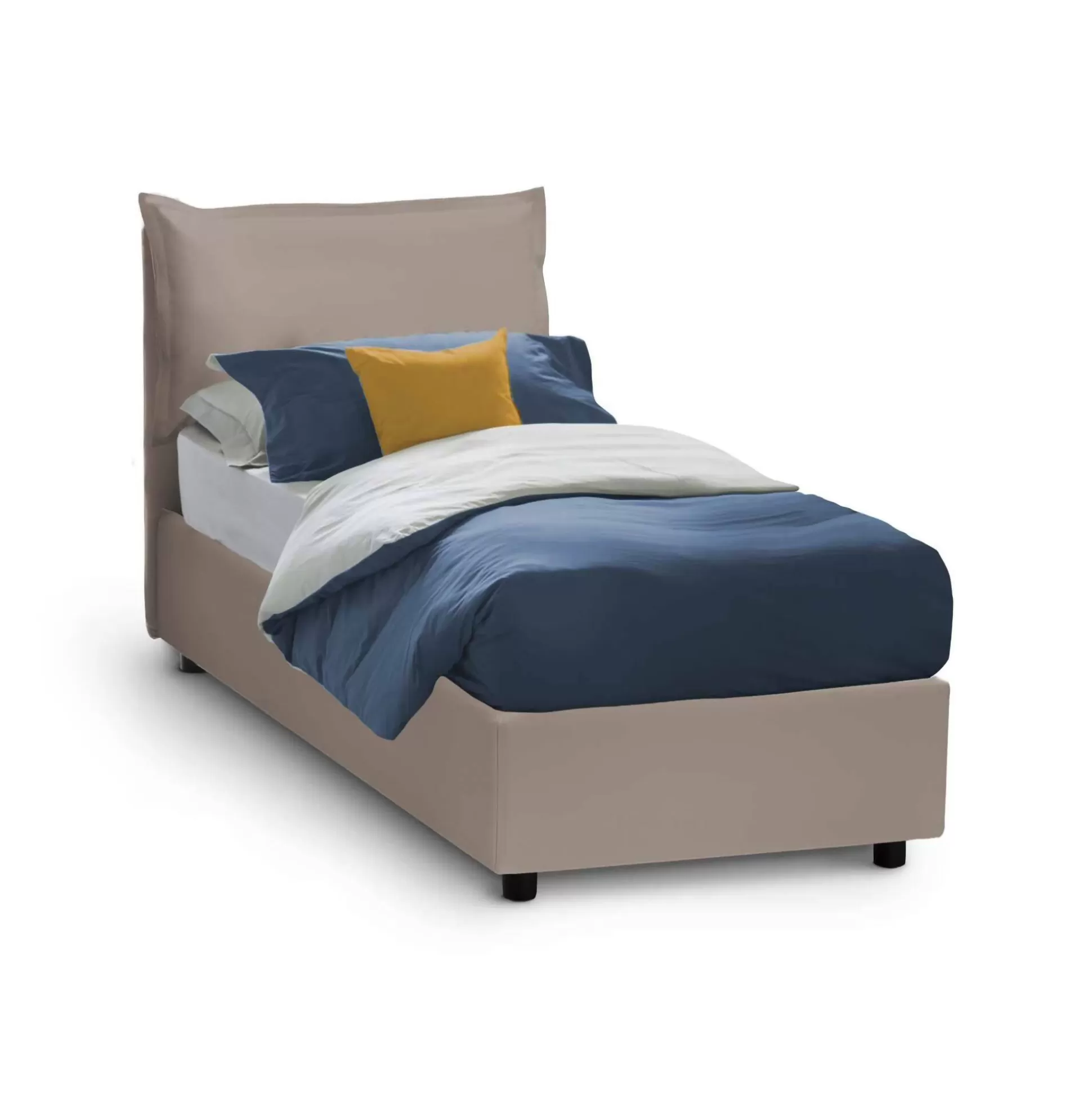 Dmora Letti Singoli<Letto singolo Adet, adatto per materasso Cm 90x190,