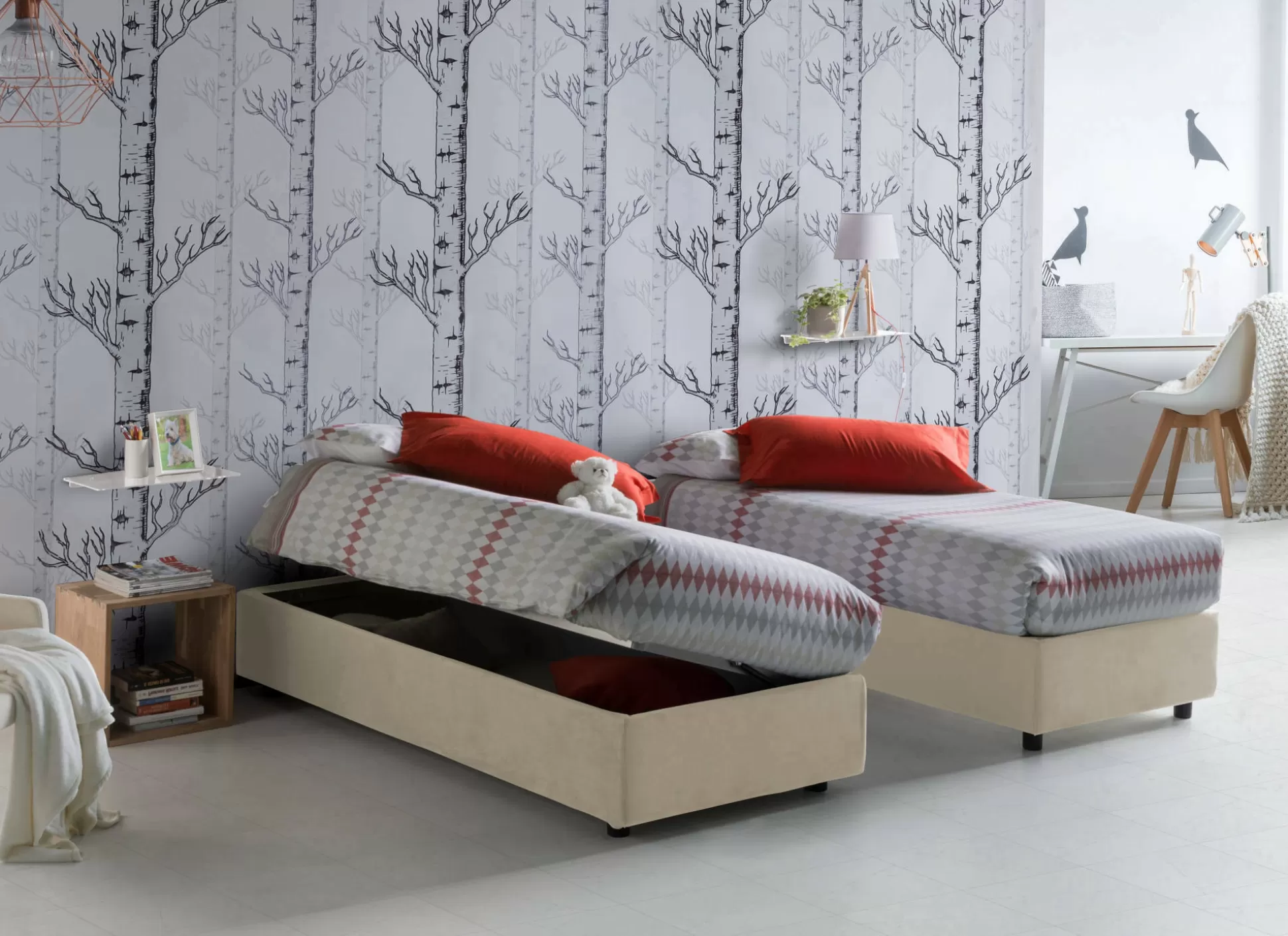 Dmora Letti Singoli<Letto singolo Adoxa, adatto per materasso Cm 80x190,