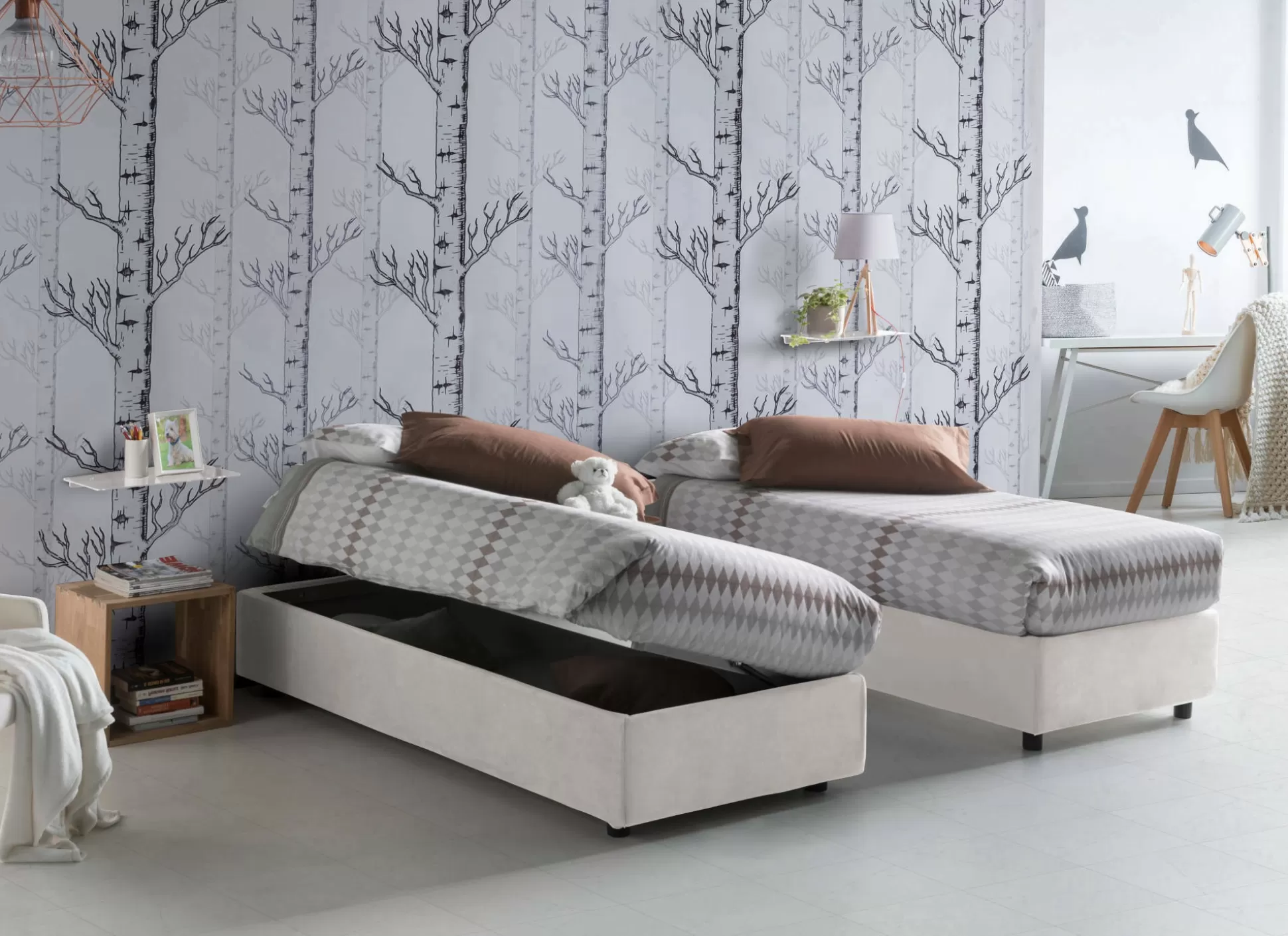 Dmora Letti Singoli<Letto singolo Adoxa, adatto per materasso Cm 80x190,