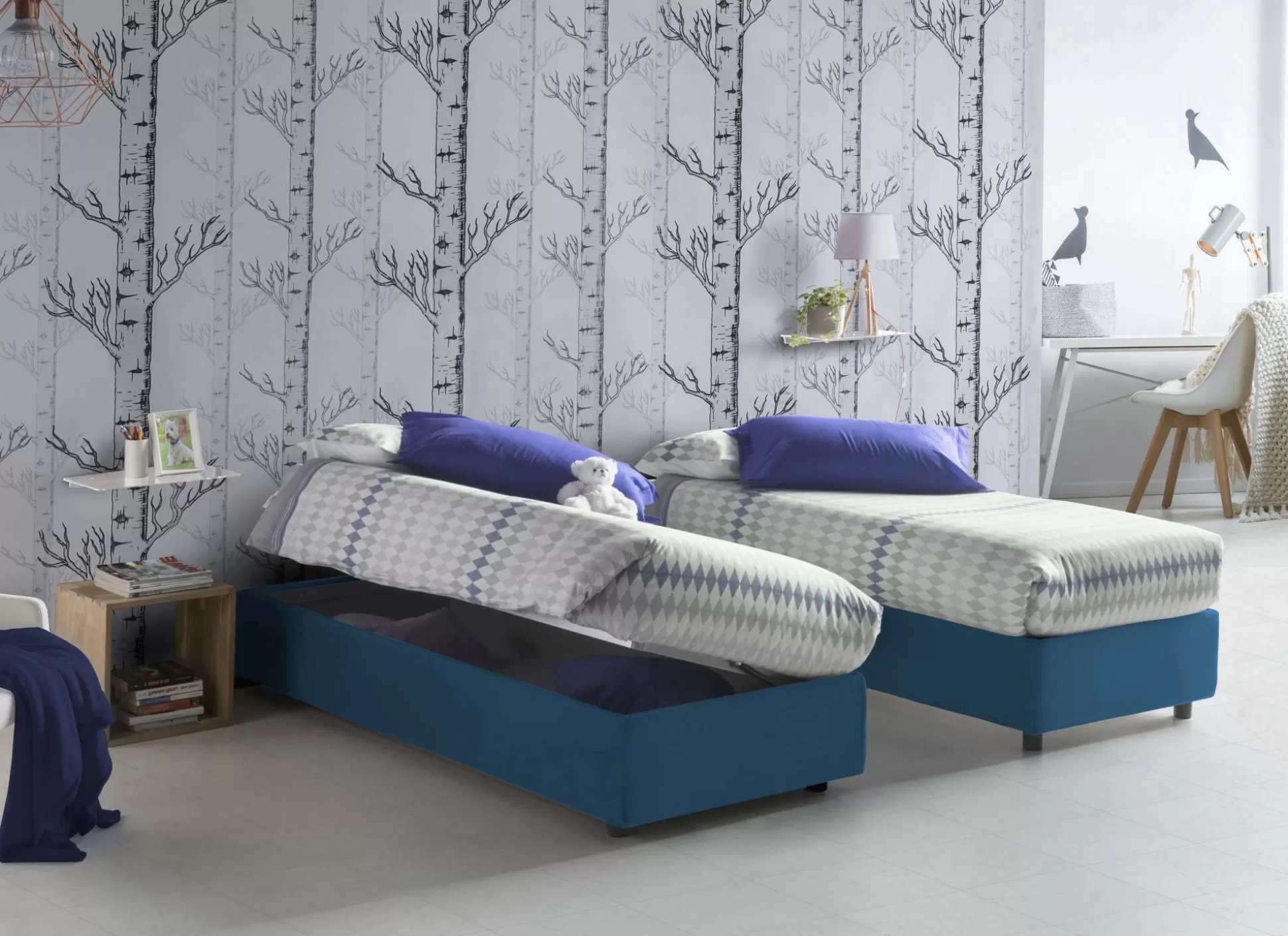 Dmora Letti Singoli<Letto singolo Adoxa, adatto per materasso Cm 80x190,