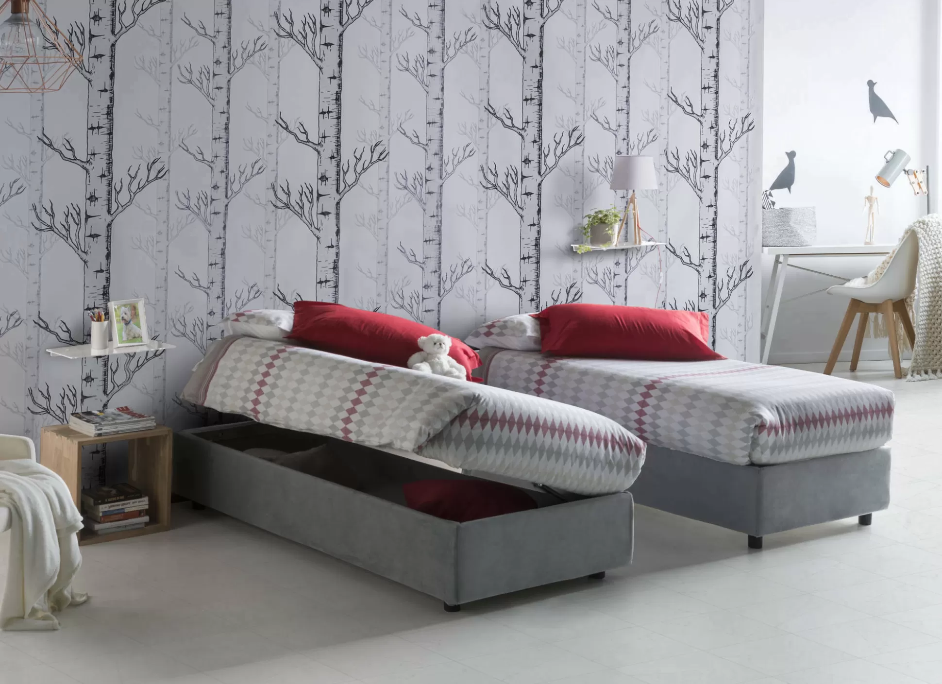 Dmora Letti Singoli<Letto singolo Adoxa, adatto per materasso Cm 80x190,