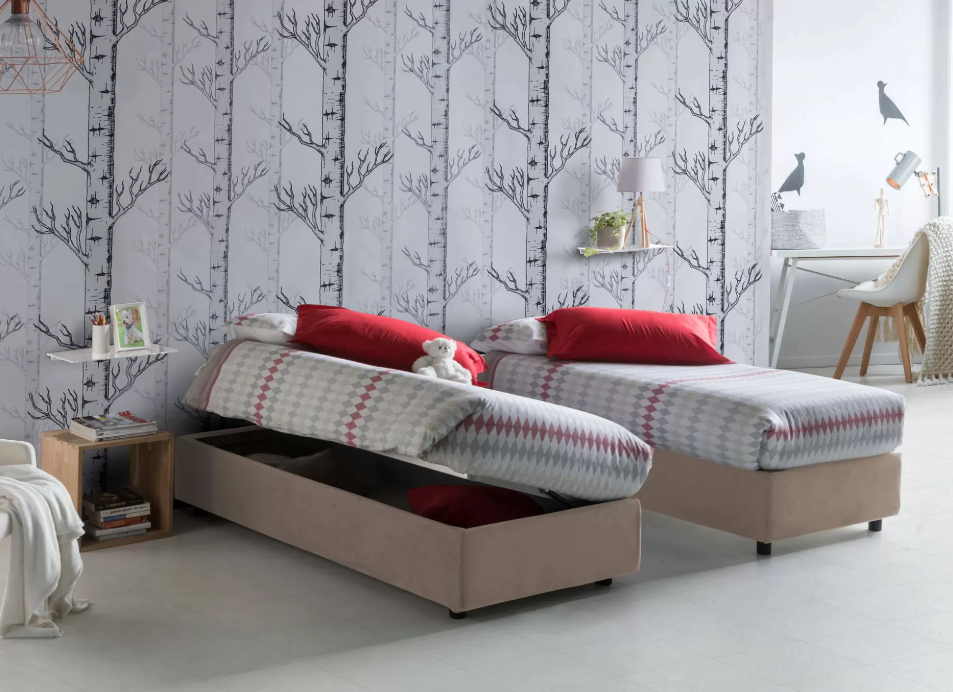 Dmora Letti Singoli<Letto singolo Adoxa, adatto per materasso Cm 80x190,