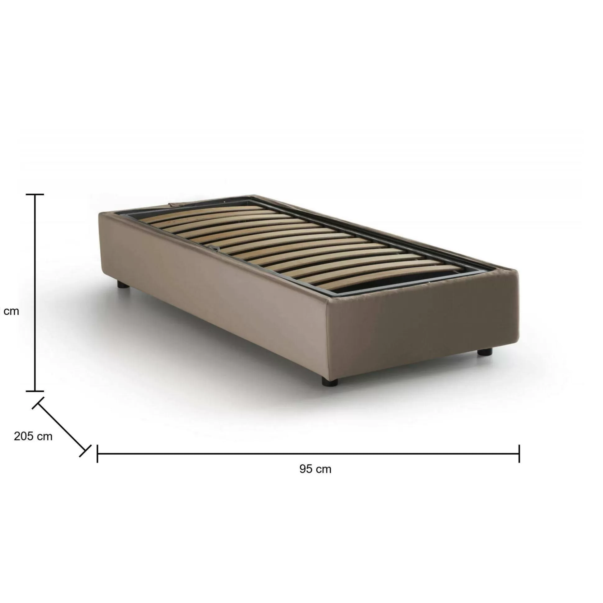 Dmora Letti Singoli<Letto singolo Adoxa, adatto per materasso Cm 80x190,