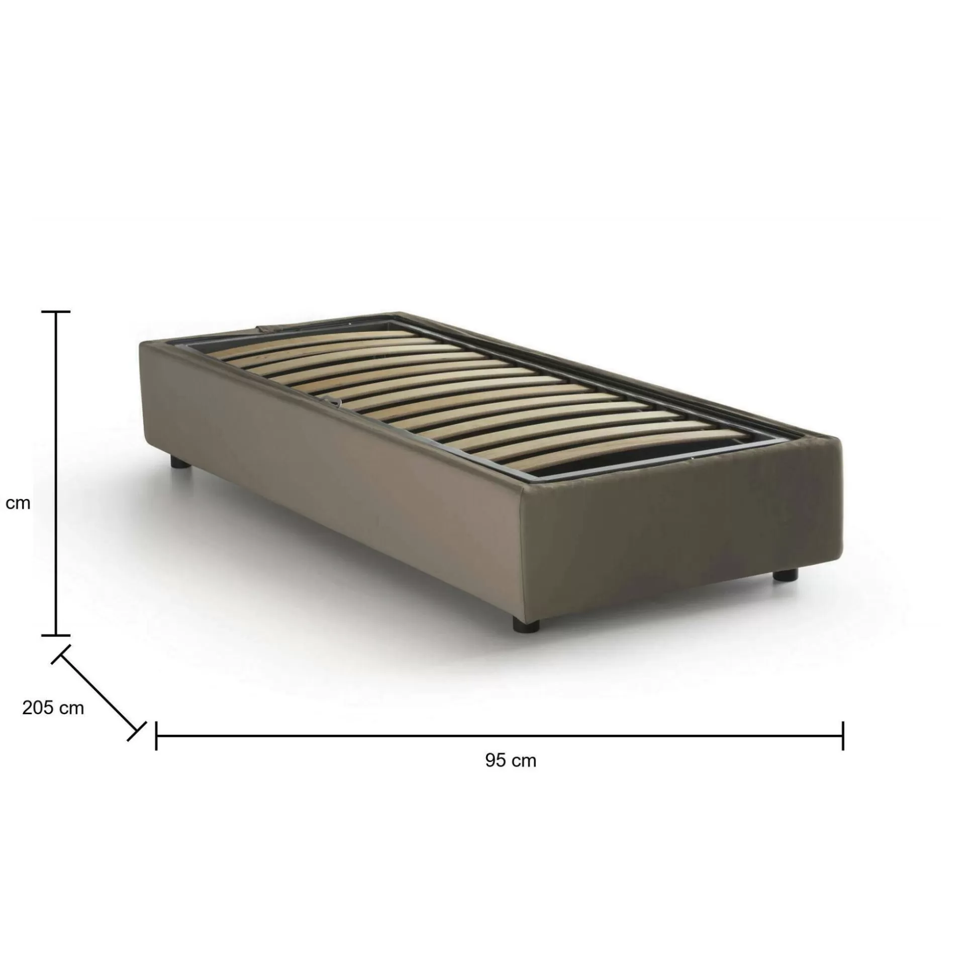 Dmora Letti Singoli<Letto singolo Alarita, adatto per materasso Cm 80x190,