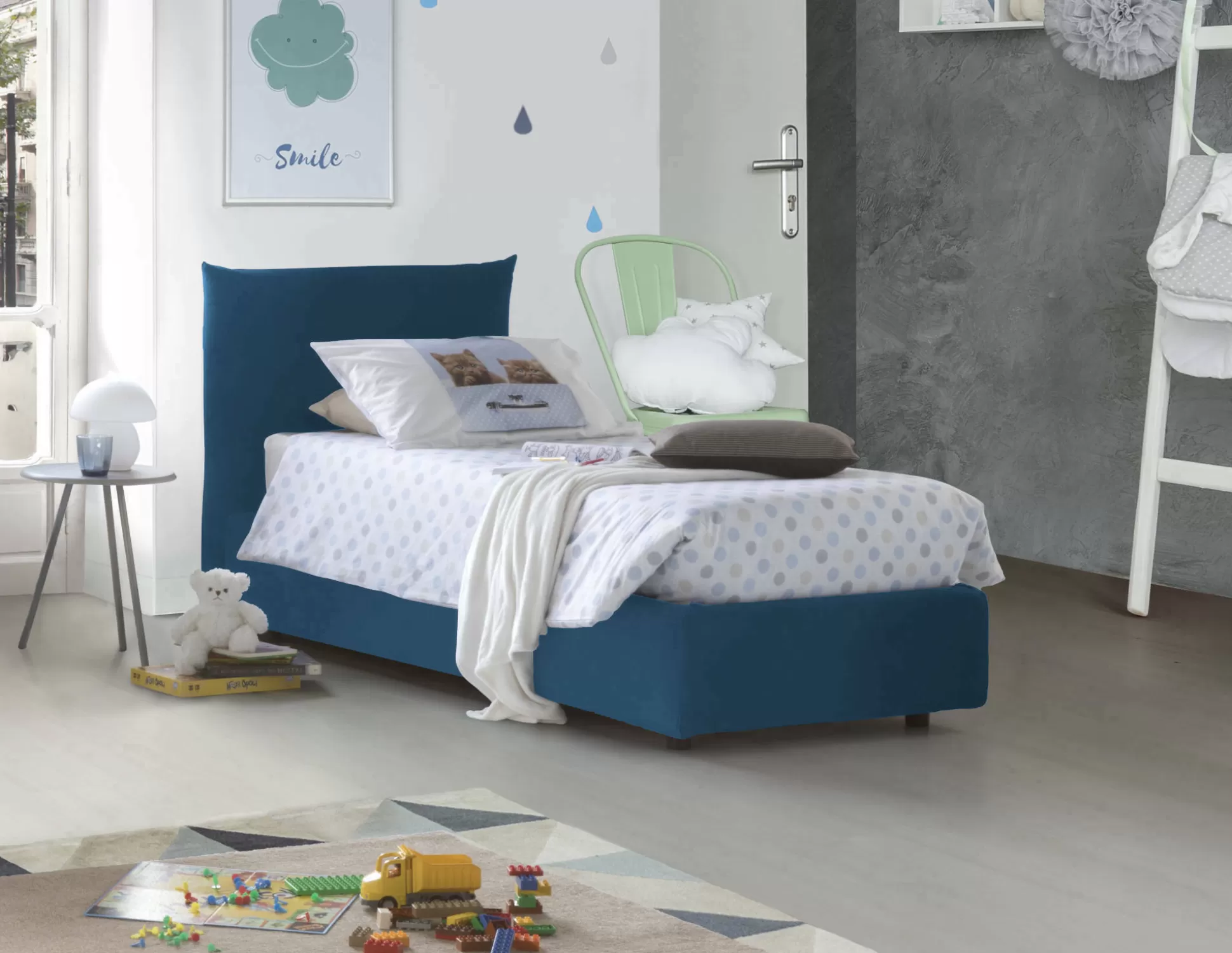 Dmora Letti Singoli<Letto singolo Alisech, adatto per materasso Cm 80x190,