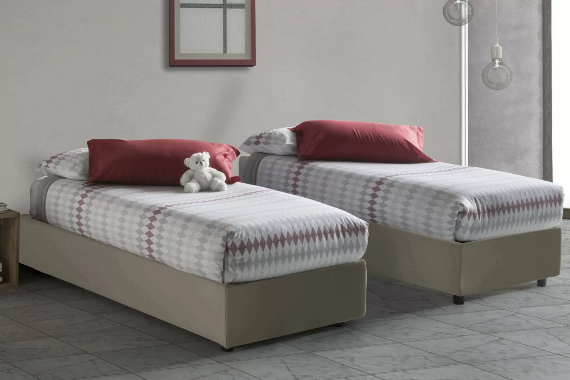 Dmora Letti Singoli<Letto singolo Andros, adatto per materasso Cm 80x190,
