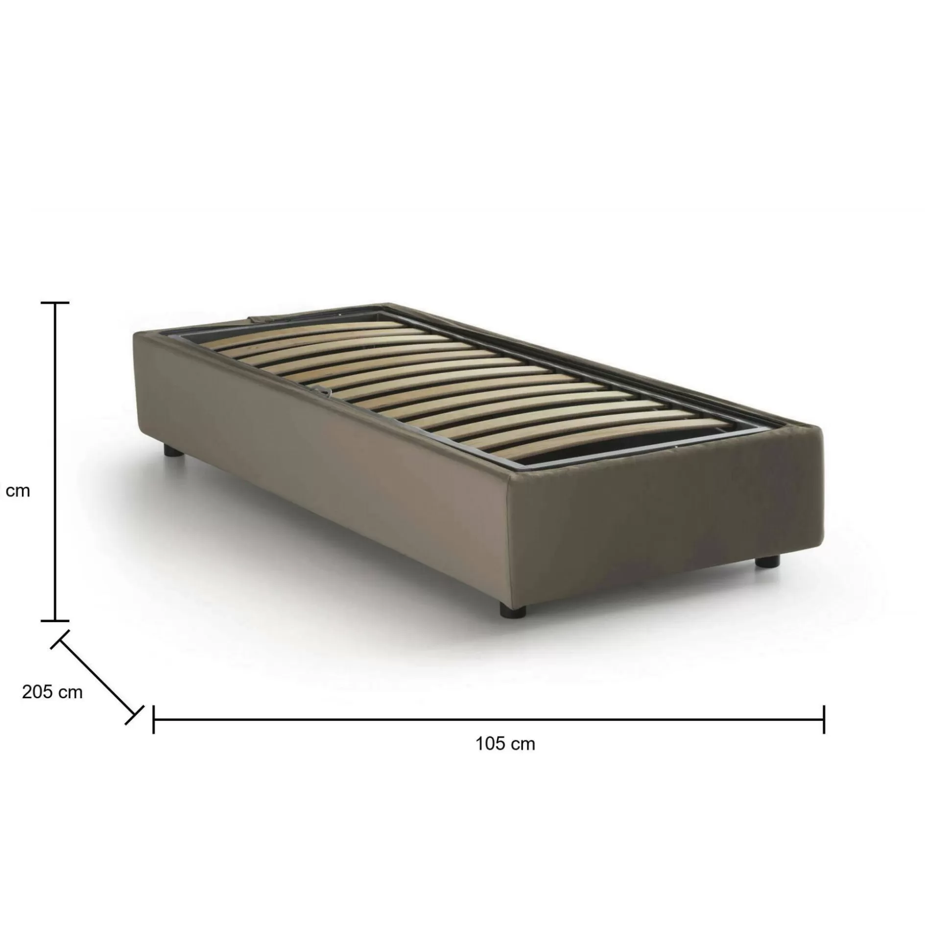 Dmora Letti Singoli<Letto singolo Angelina, adatto per materasso Cm 90x190,