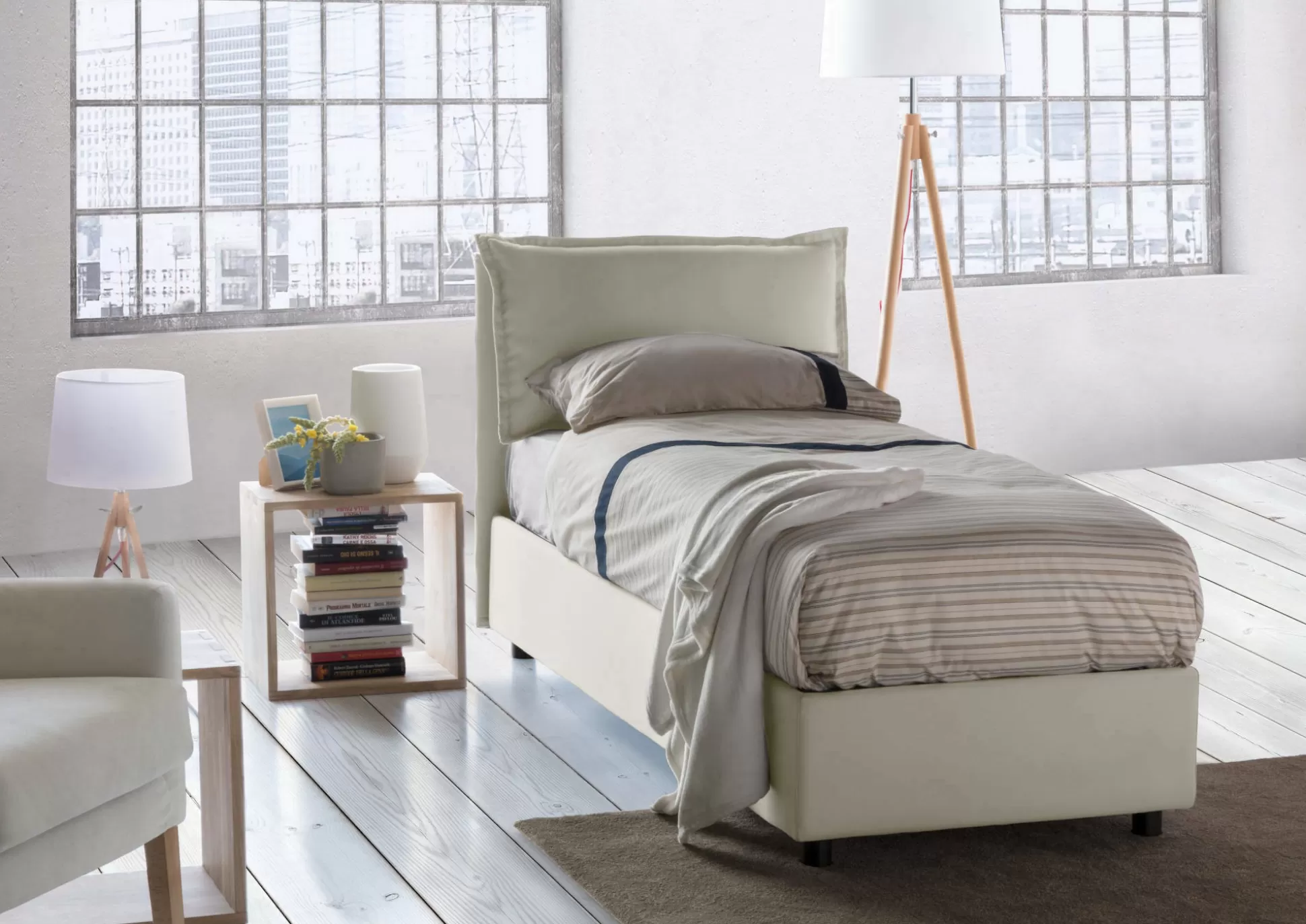 Dmora Letti Singoli<Letto singolo Aphrodite, adatto per materasso Cm 80x190,