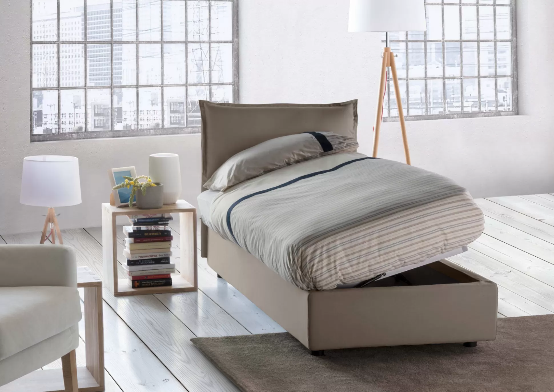 Dmora Letti Singoli<Letto singolo Aphrodite, adatto per materasso Cm 80x190,