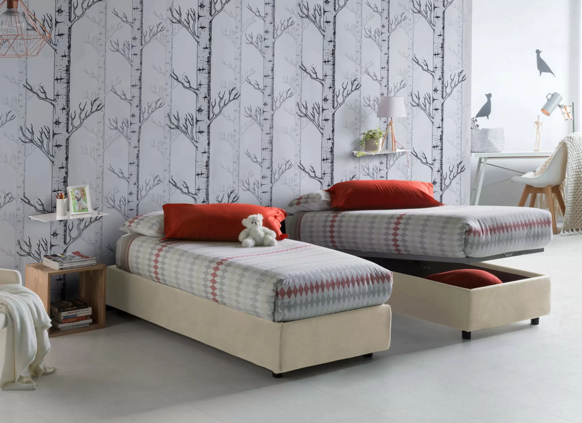 Dmora Letti Singoli<Letto singolo Aquolina, adatto per materasso Cm 80x190,