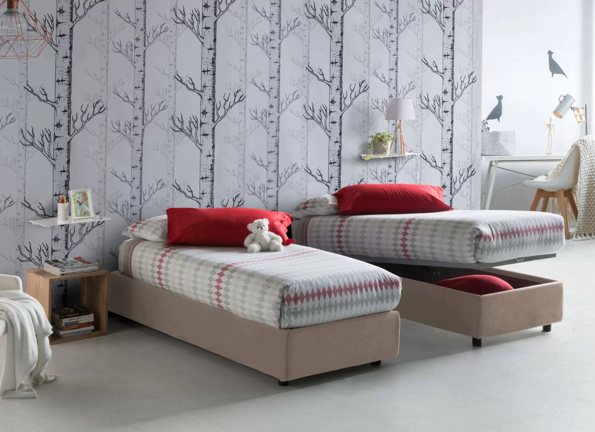 Dmora Letti Singoli<Letto singolo Aquolina, adatto per materasso Cm 80x190,