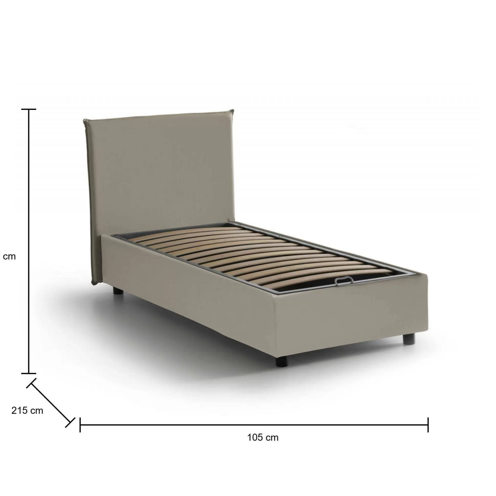 Dmora Letti Singoli<Letto singolo ArtemisiaI, adatto per materasso Cm 90x200,
