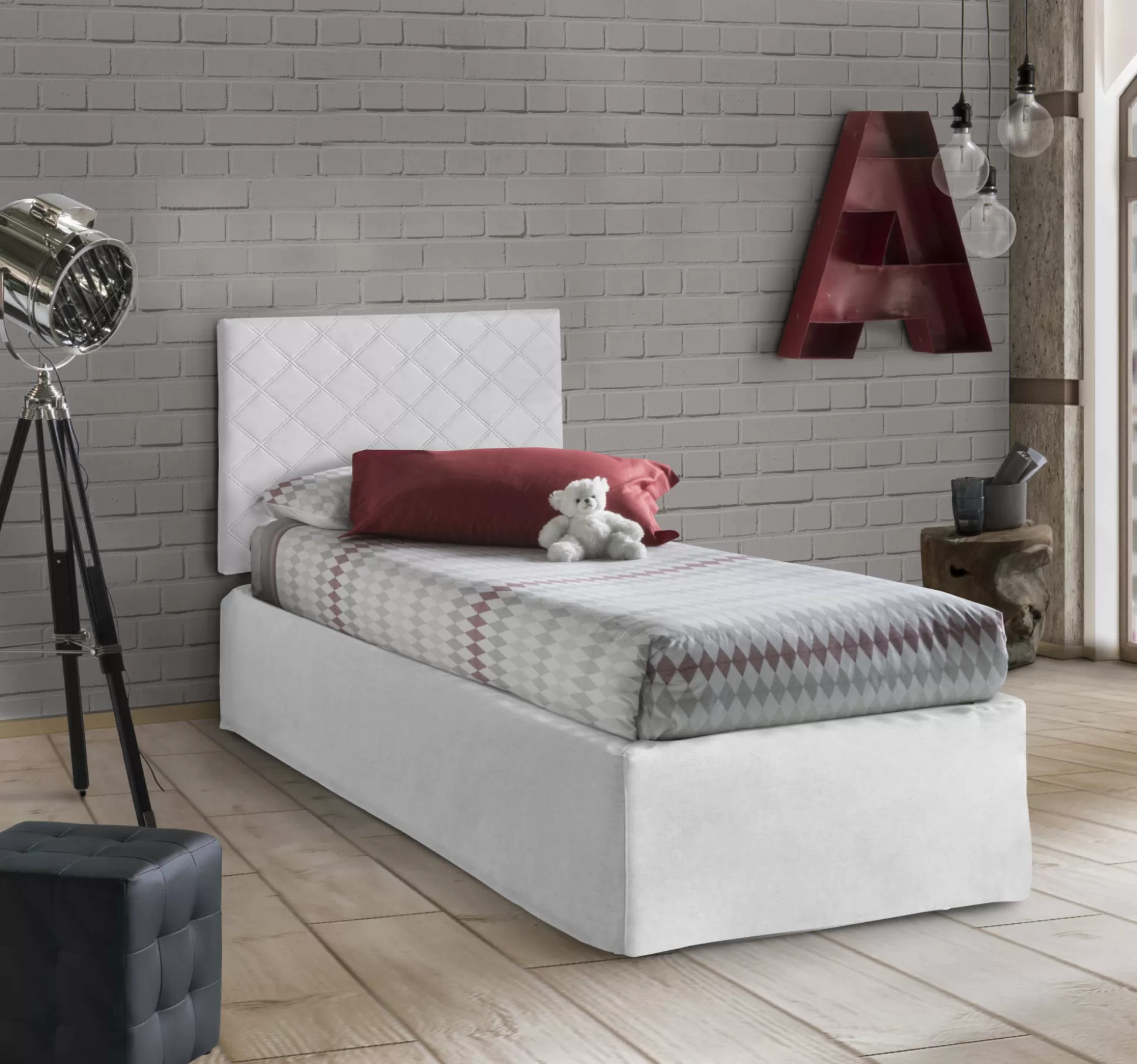 Dmora Letti Singoli<Letto singolo Ascra, Cm 80x190,